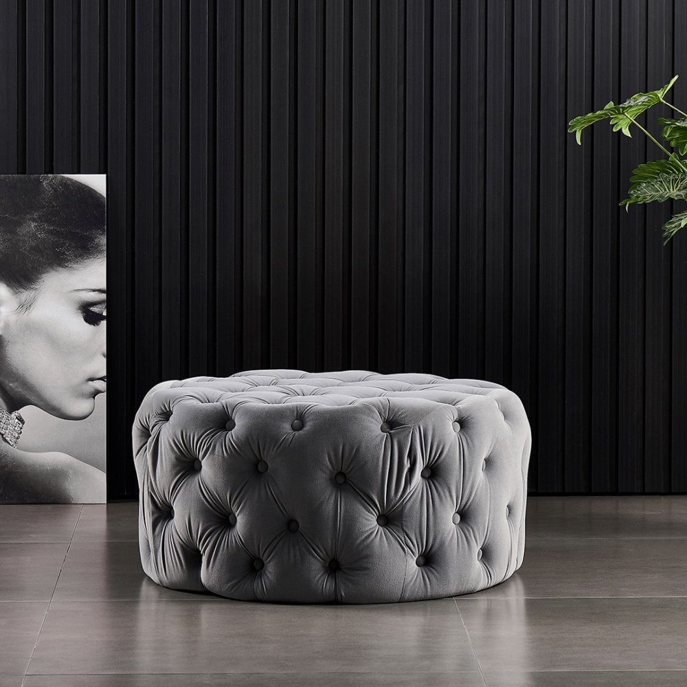 Melia Round LUX Pouffe