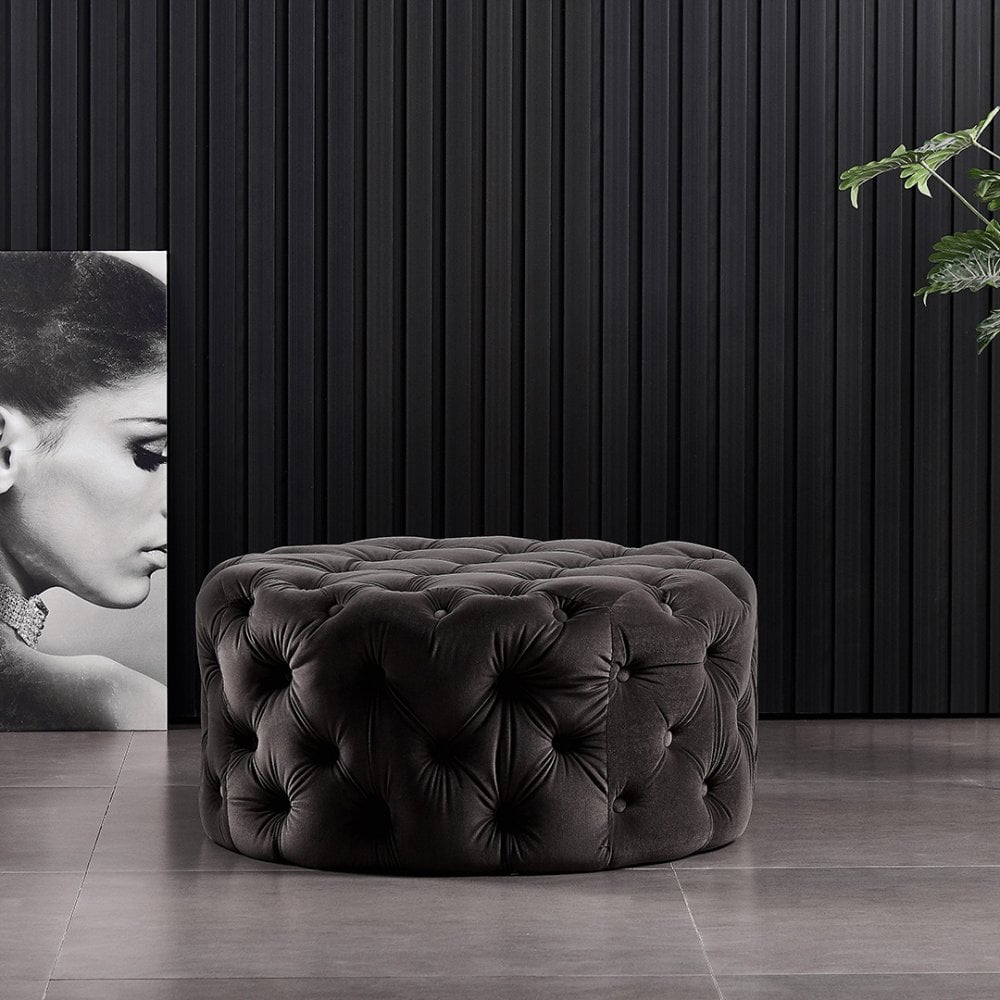 Melia Round LUX Pouffe