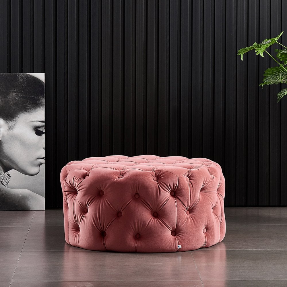 Melia Round LUX Pouffe