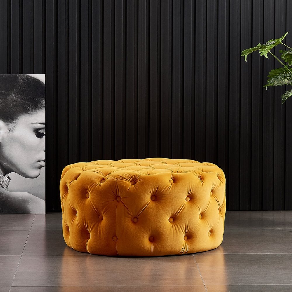 Melia Round LUX Pouffe