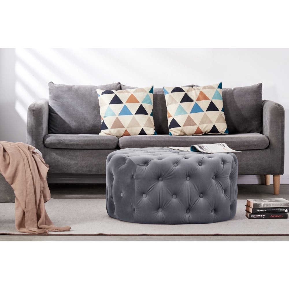 Melia Round LUX Pouffe