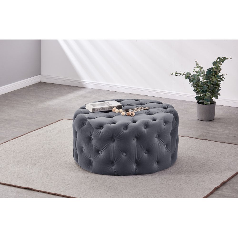 Melia Round LUX Pouffe