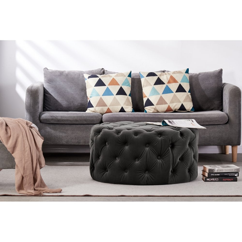 Melia Round LUX Pouffe