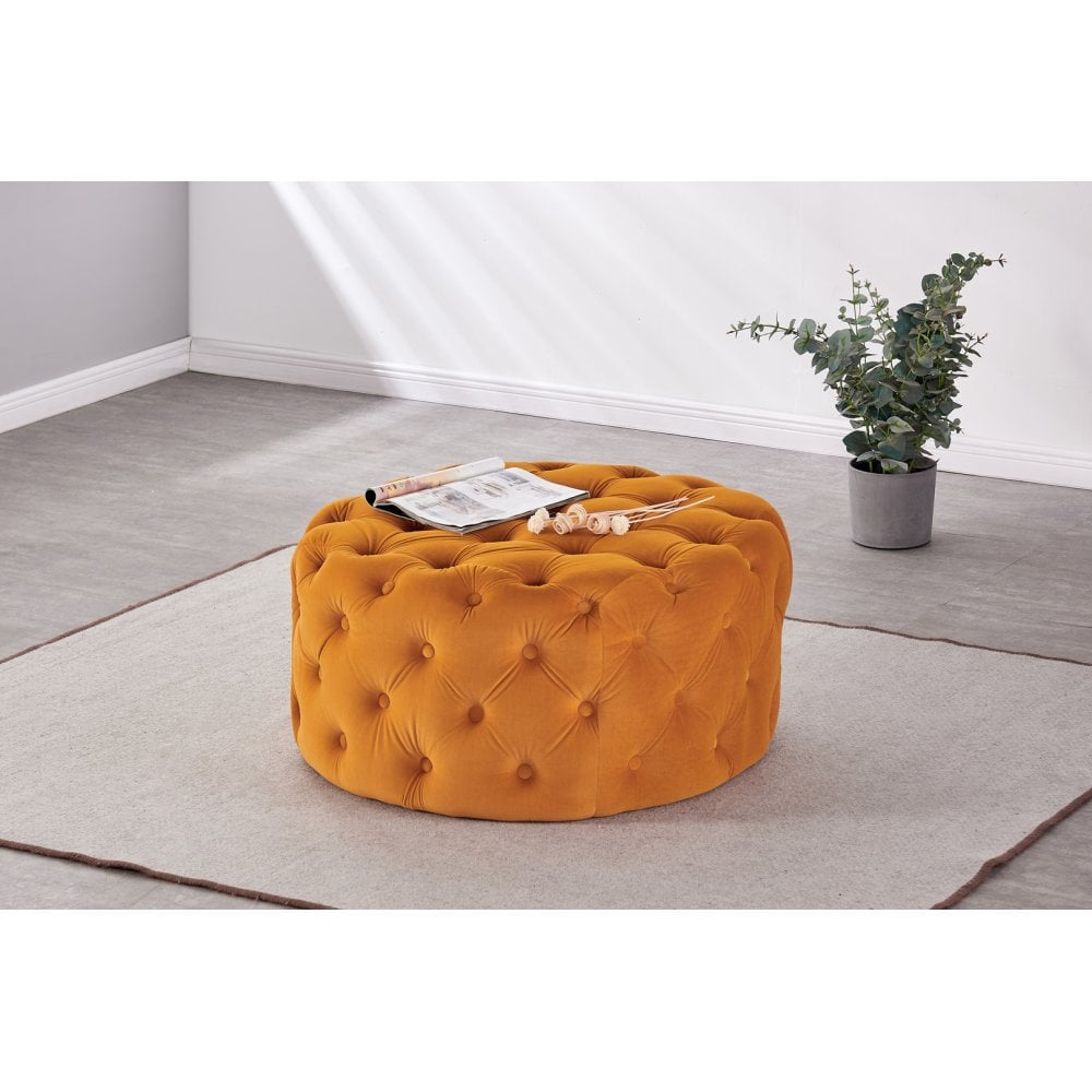 Melia Round LUX Pouffe