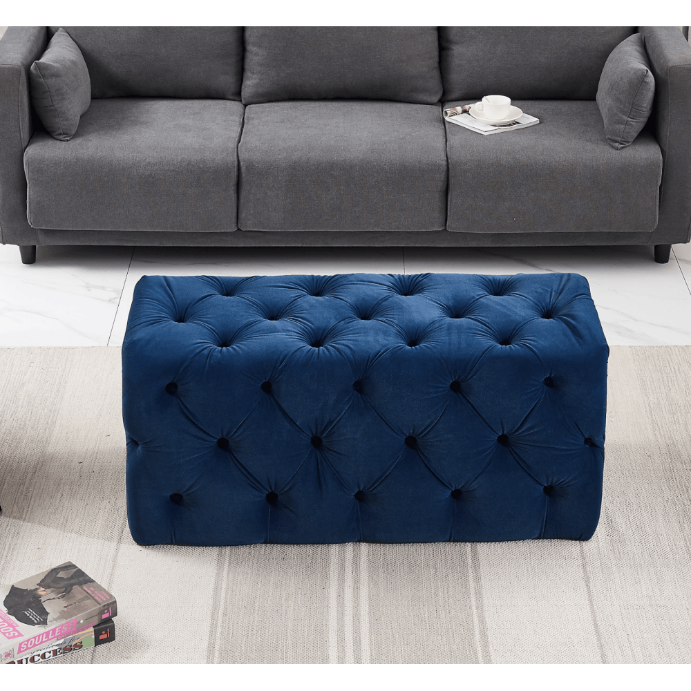 Melia Velvet Ottoman Bench