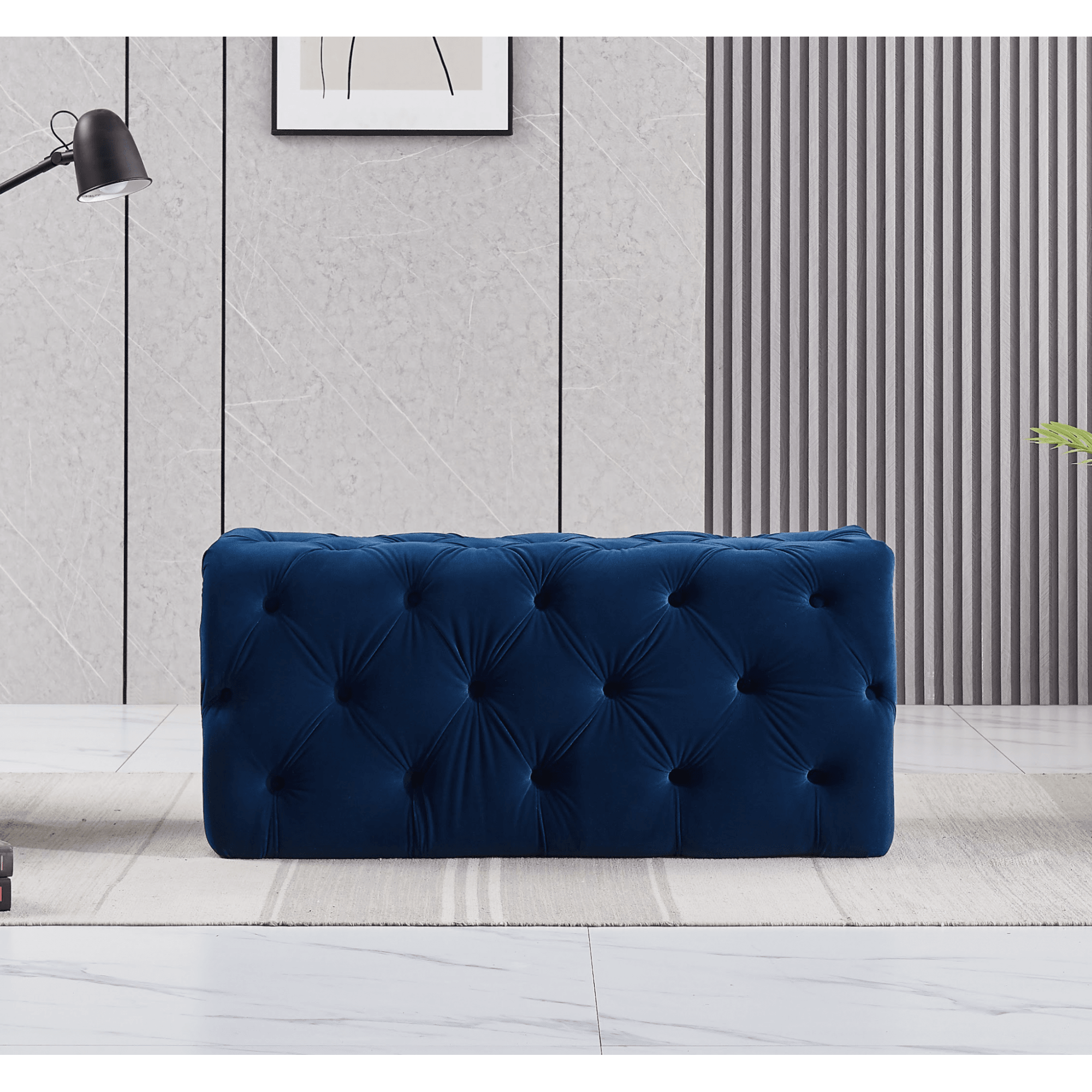 Melia Velvet Ottoman Bench