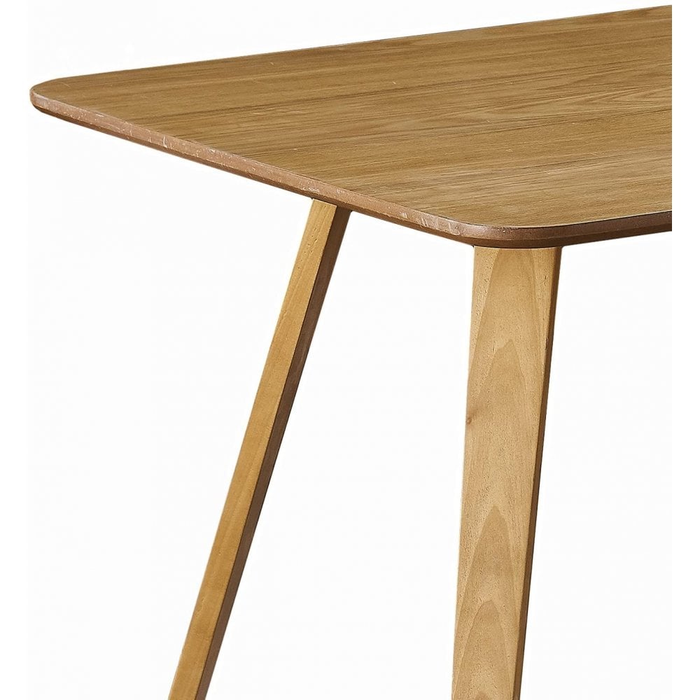 Dallas Scandinavian-inspired Dining Table -Easy Clean Wooden Table Top with Wooden Legs