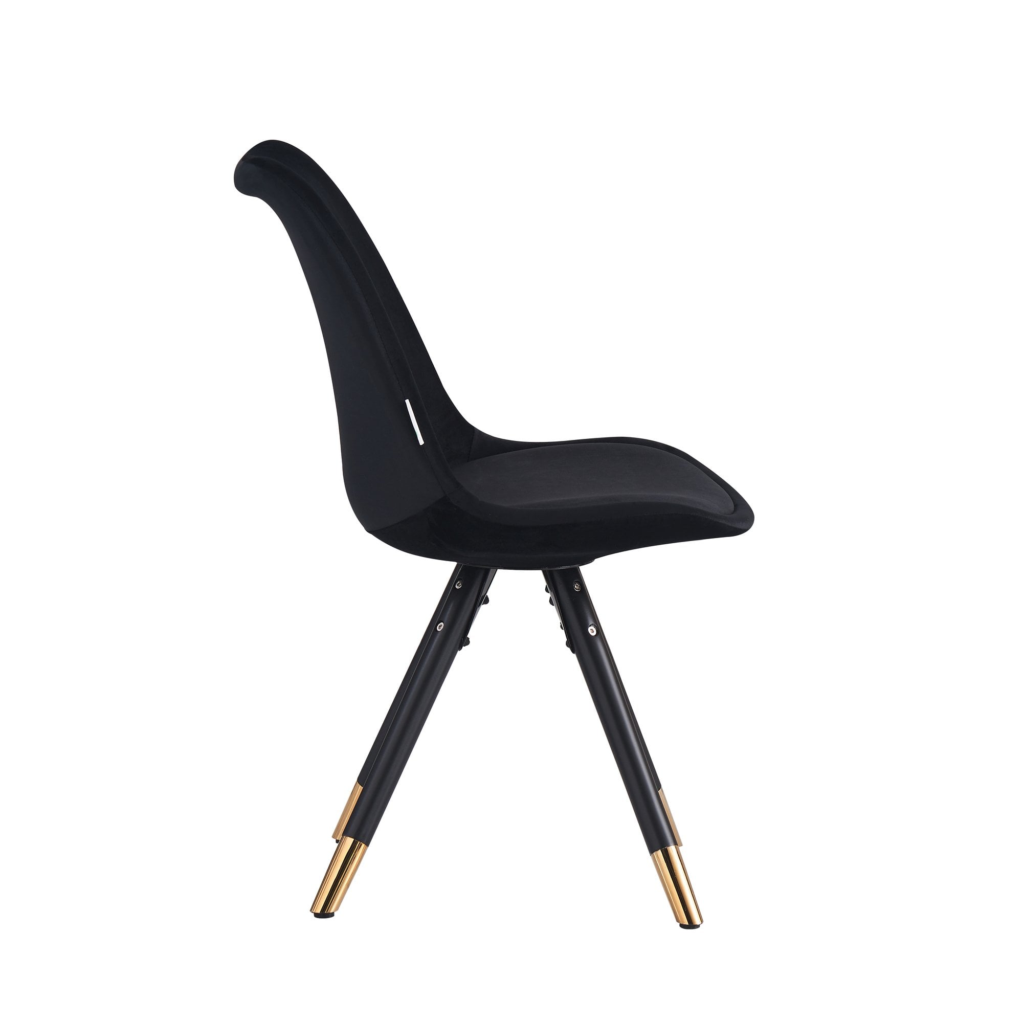 Sofia Velvet Dining Chair with Metal Legs - Retro Scandinavian Style
