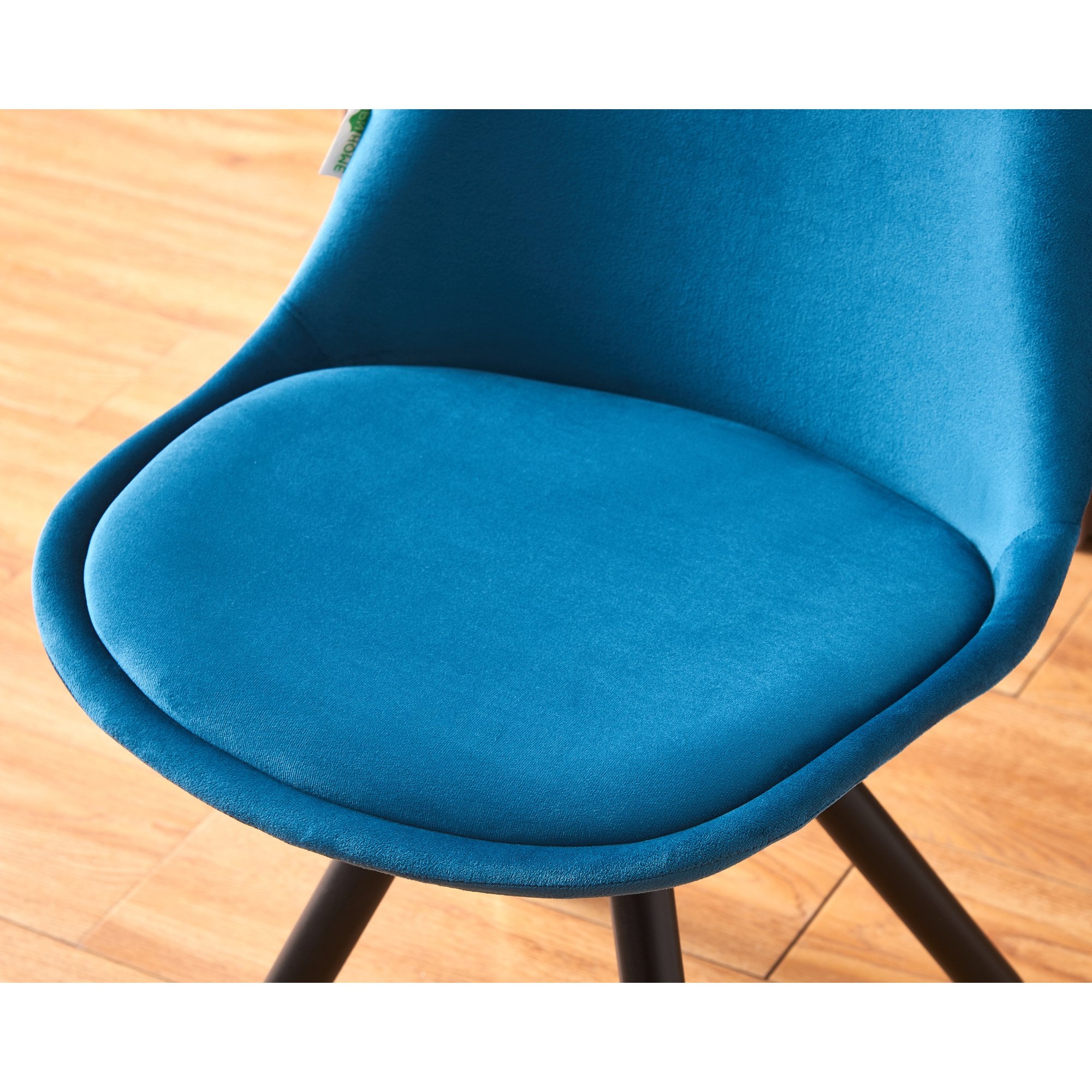 Sofia Velvet Dining Chair with Metal Legs - Retro Scandinavian Style
