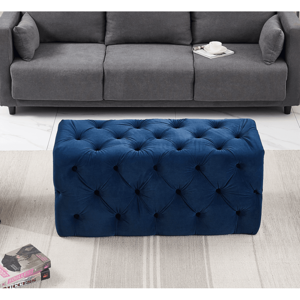 Melia Velvet Ottoman Bench