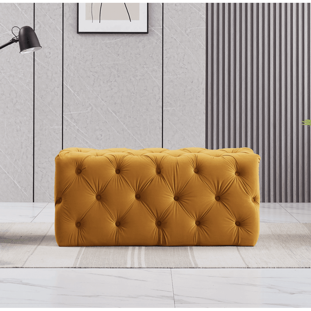 Melia Velvet Ottoman Bench
