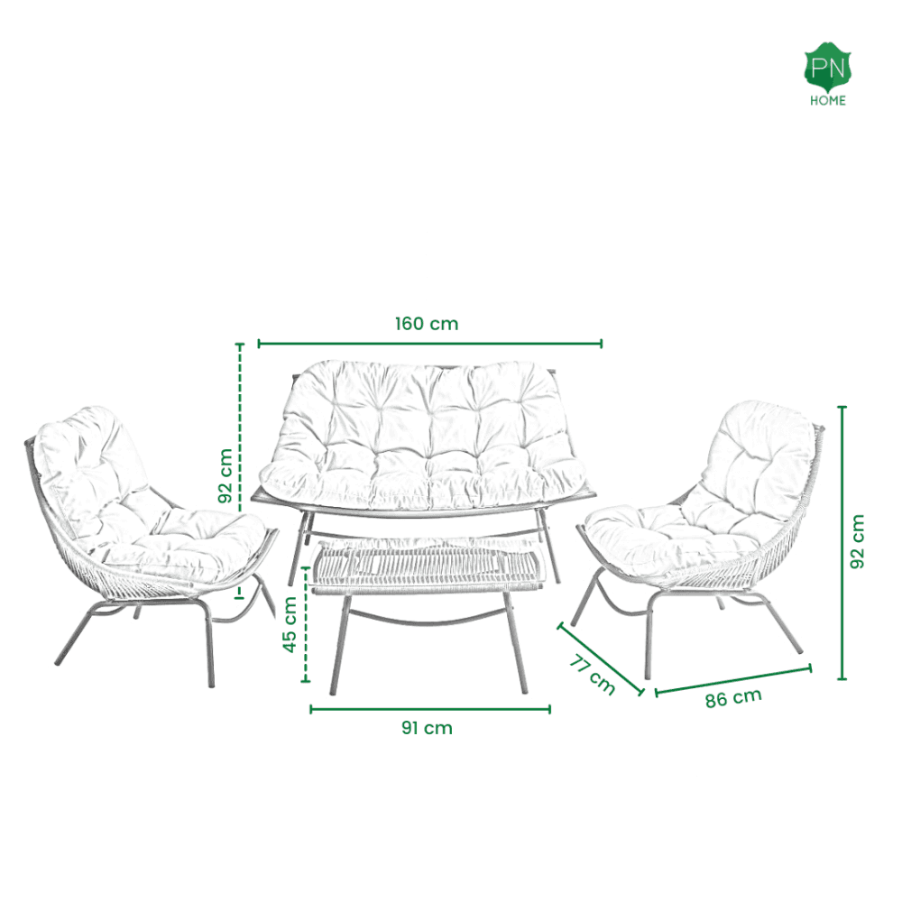Cyprus Rattan Outdoor Furniture Set