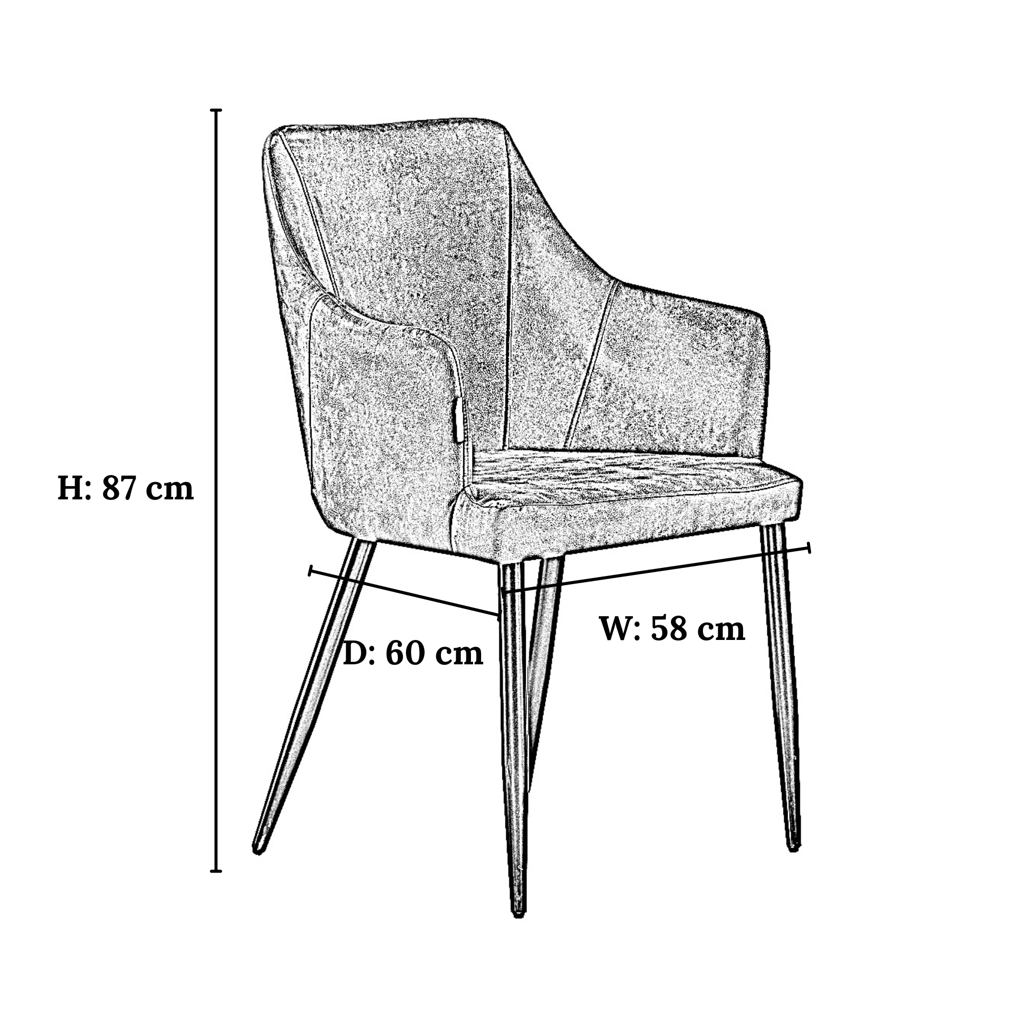 Zarah LUX faux leather chair