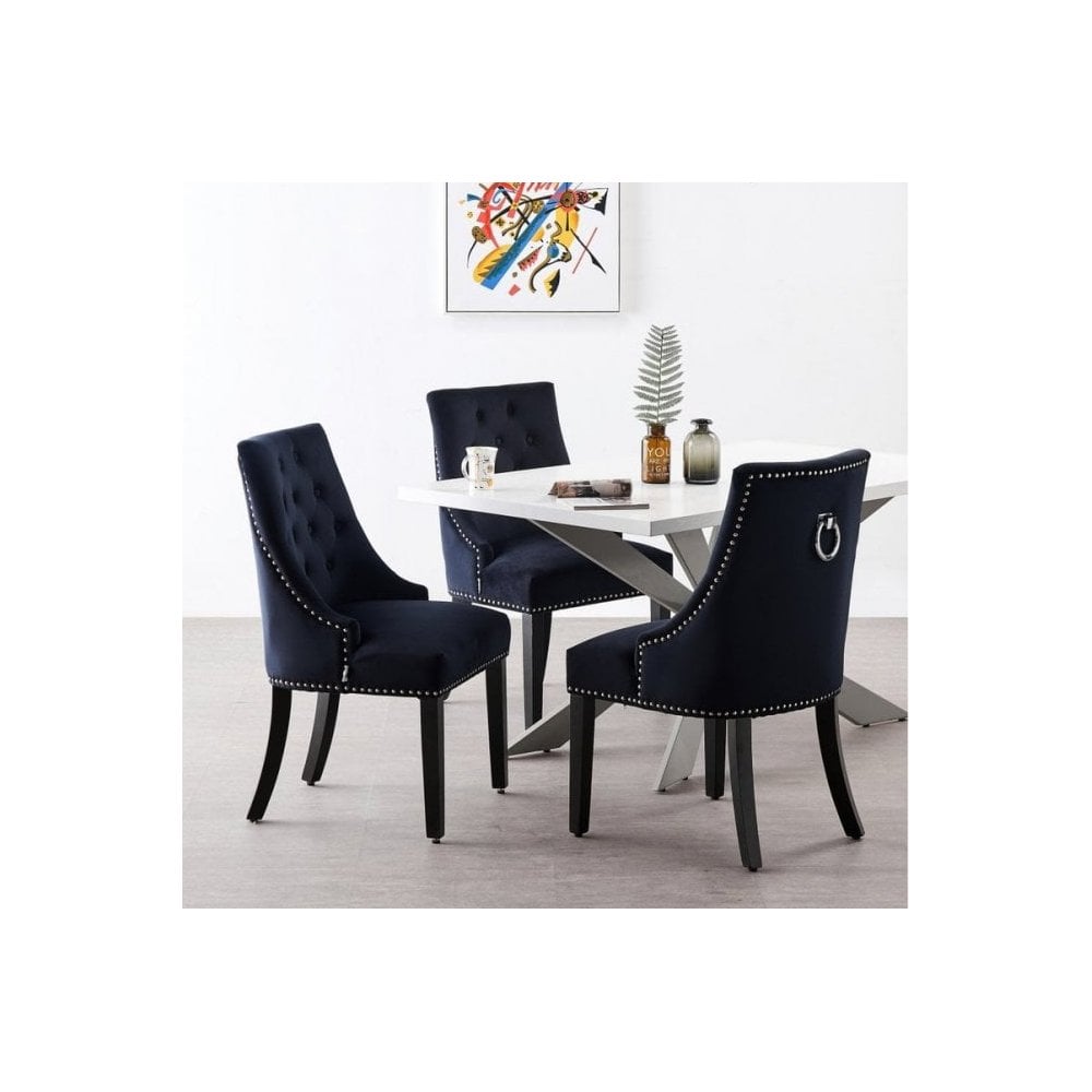 Windsor Duke Lux Dining Set  - A White Table with Set of 6 Dining Chairs