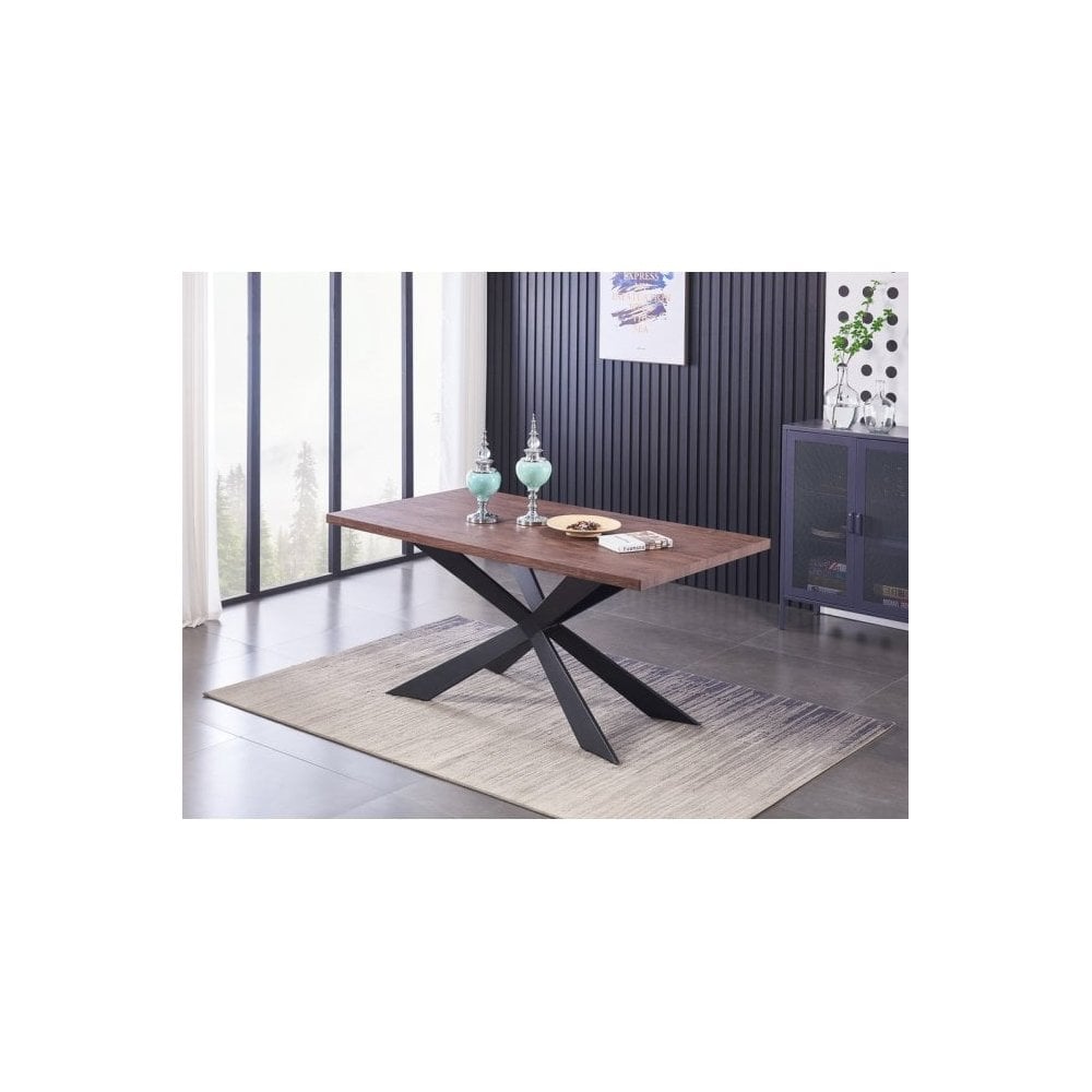 Windsor Duke Lux Dining Set - A Walnut Table with Set of 4 Dining Chairs