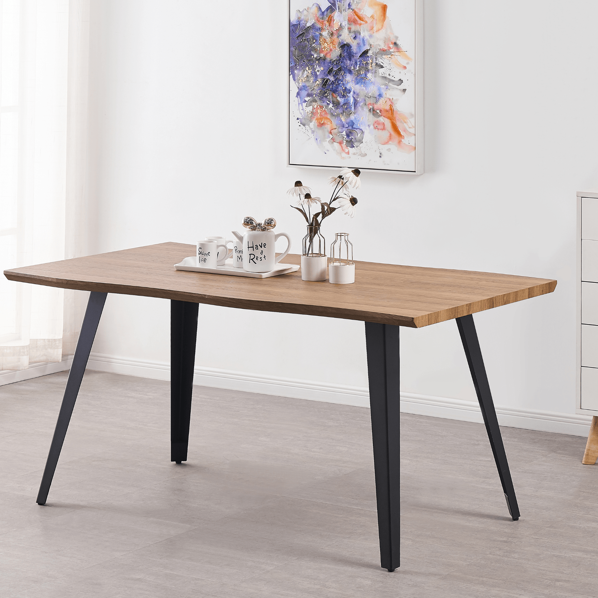 Windsor Rocco Dining Set | an Oak Table with set of 4 Dining Chairs