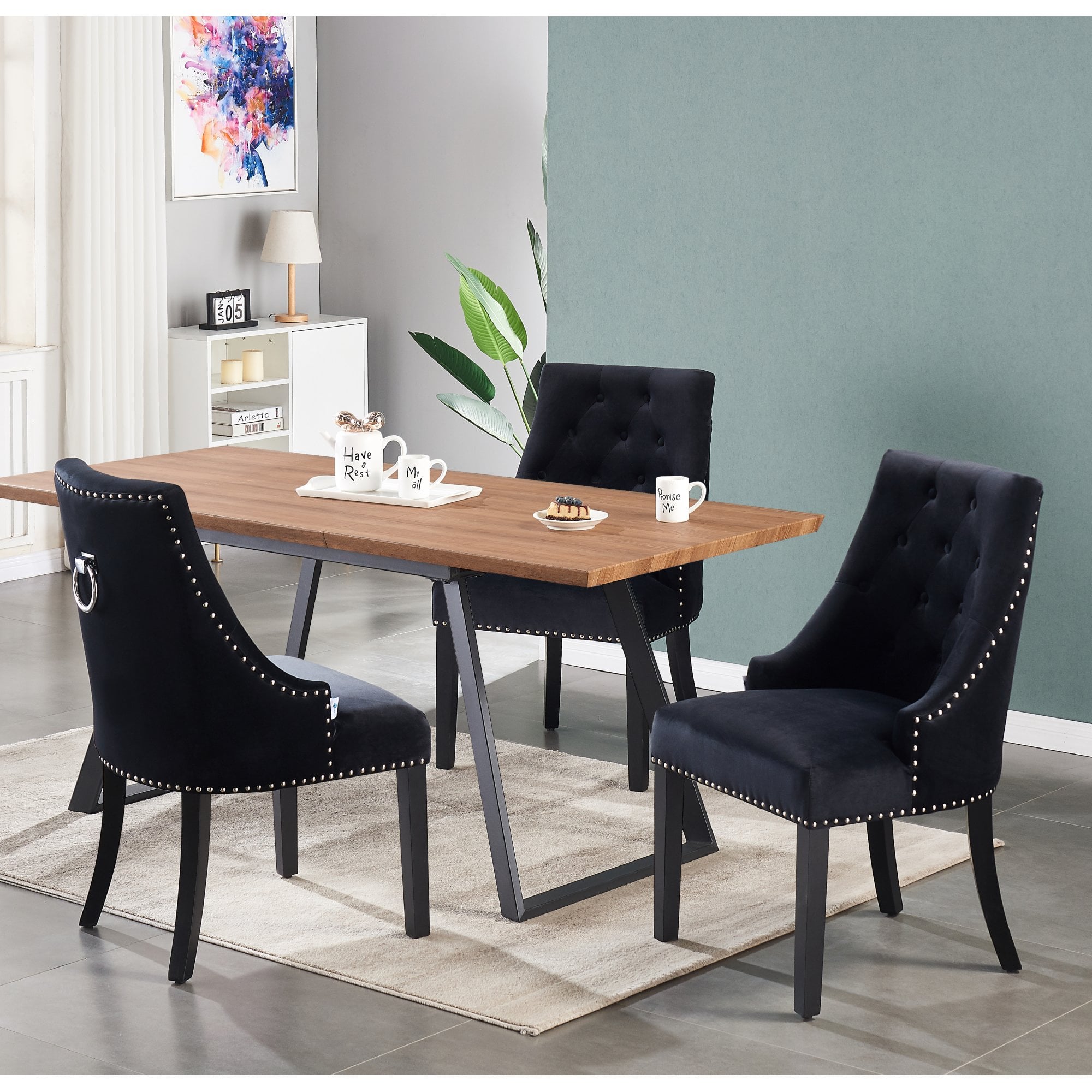 Windsor Toga Lux Dining Set | a Brown Table and Set of 6 Chairs