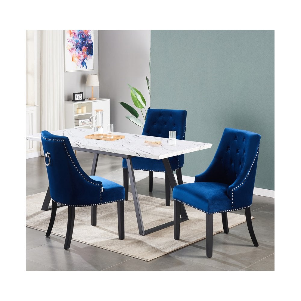 Windsor Toga Lux Dining Set | a White Table and Set of 4 Chairs