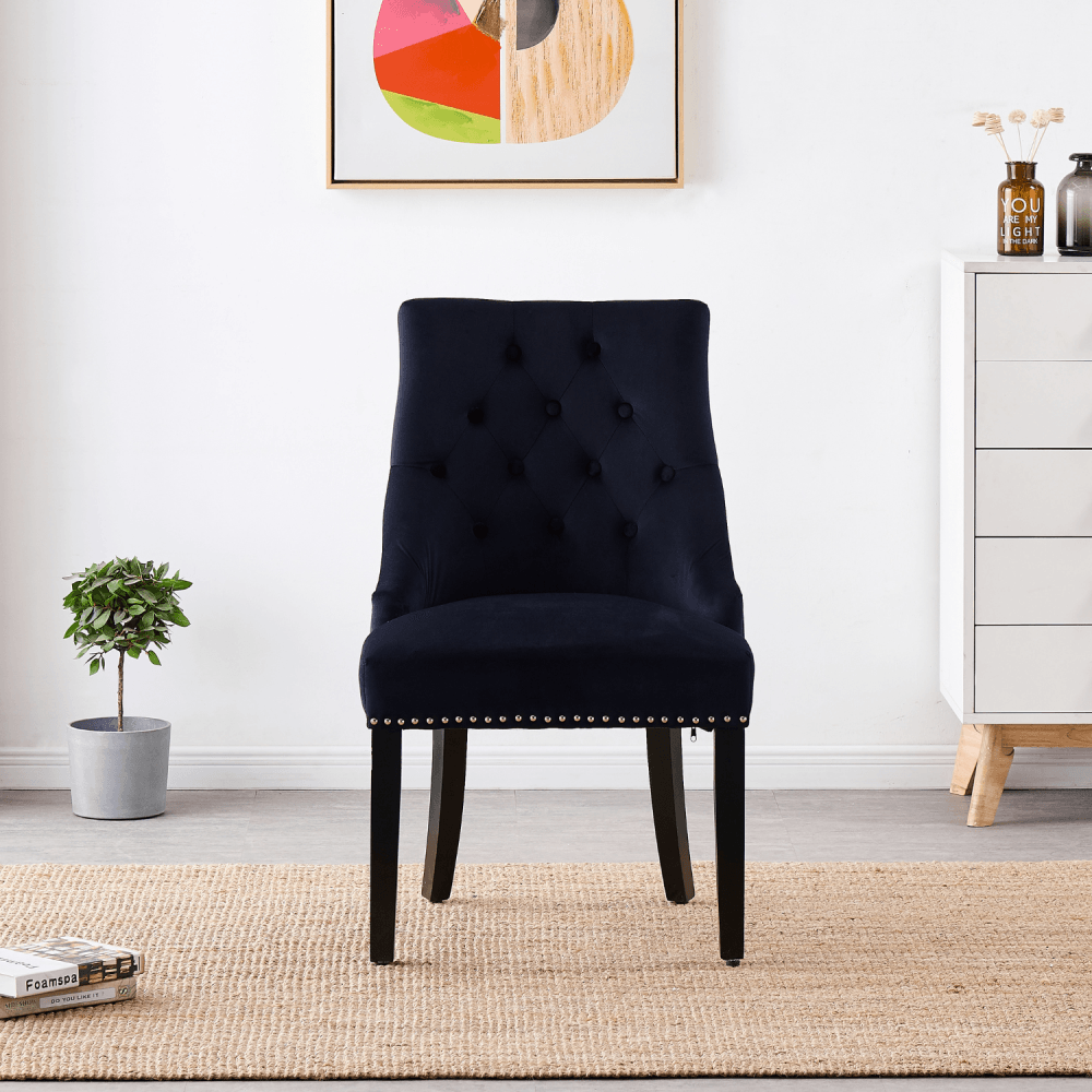 Windsor Cosmo Lux Dining Set | a Black Table and Set of 6 Chairs