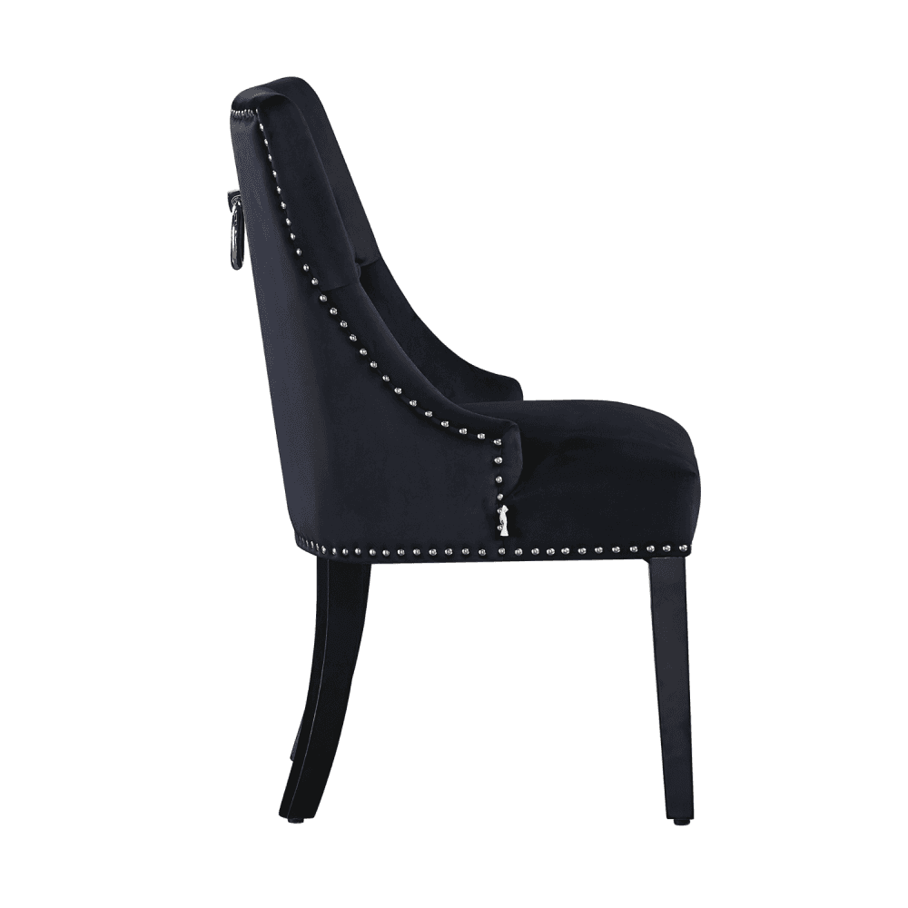 Windsor Cosmo Lux Dining Set | a Black Table and Set of 6 Chairs