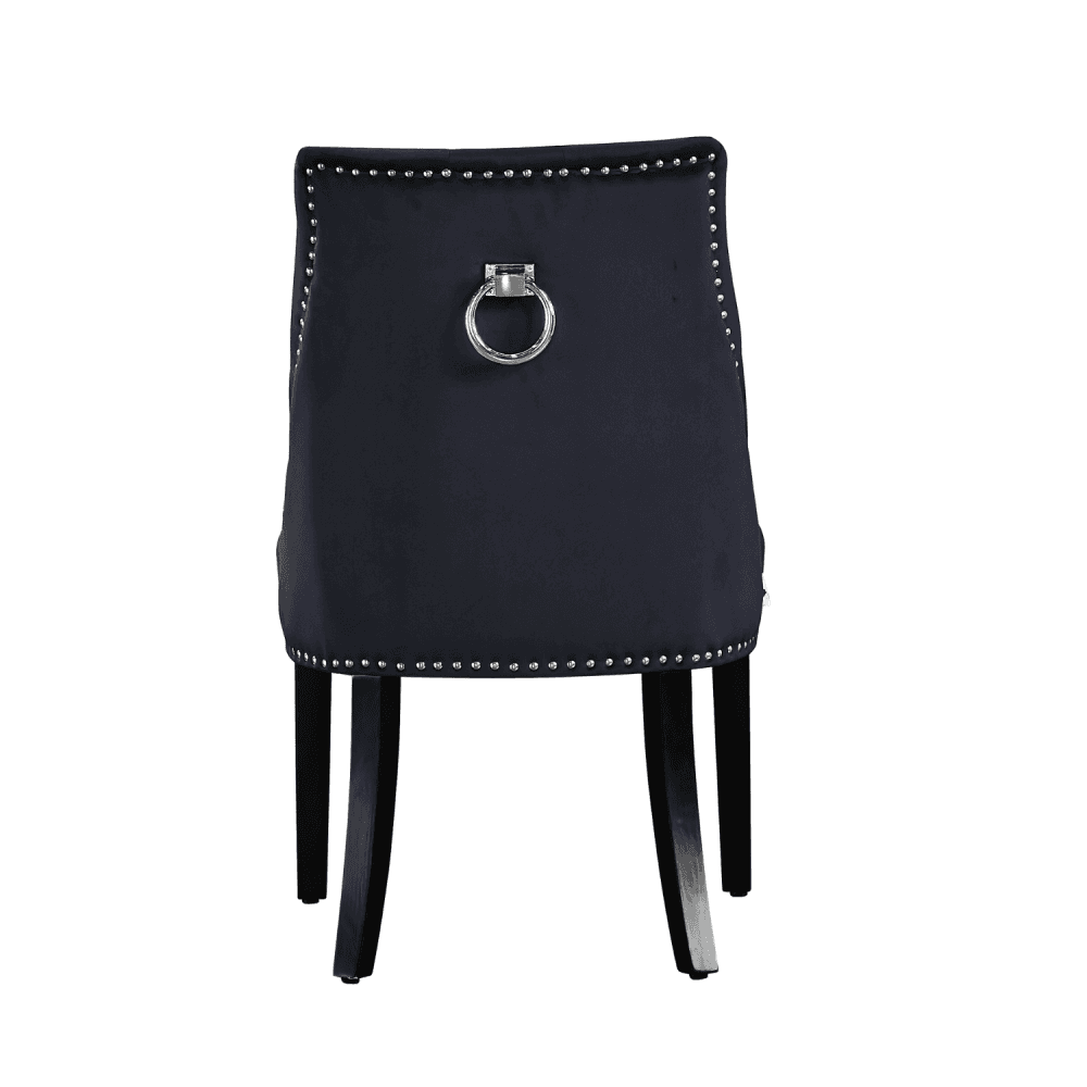 Windsor Cosmo Lux Dining Set | a Black Table and Set of 6 Chairs