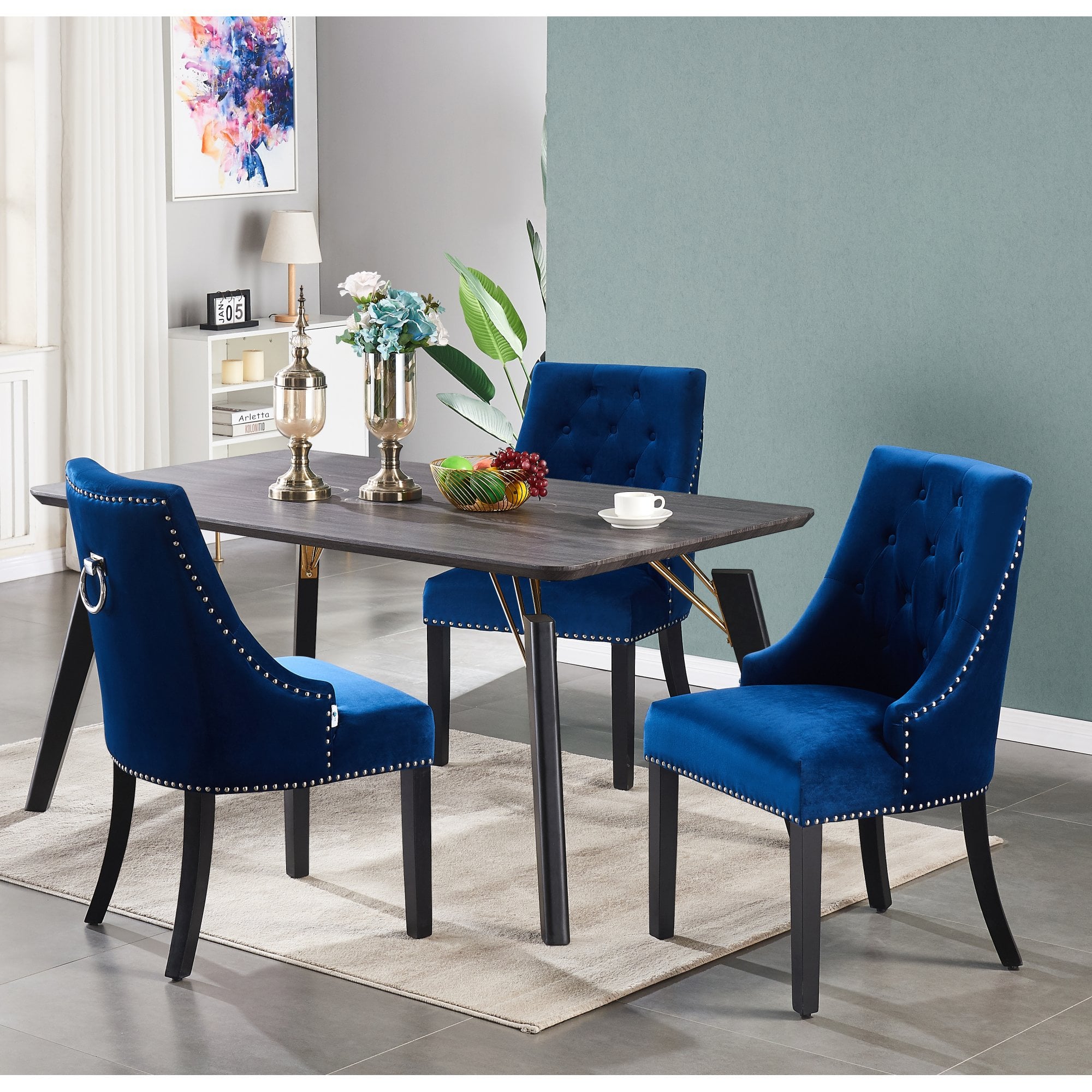 Windsor Cosmo Lux Dining Set | a Black Table and Set of 4 Chairs