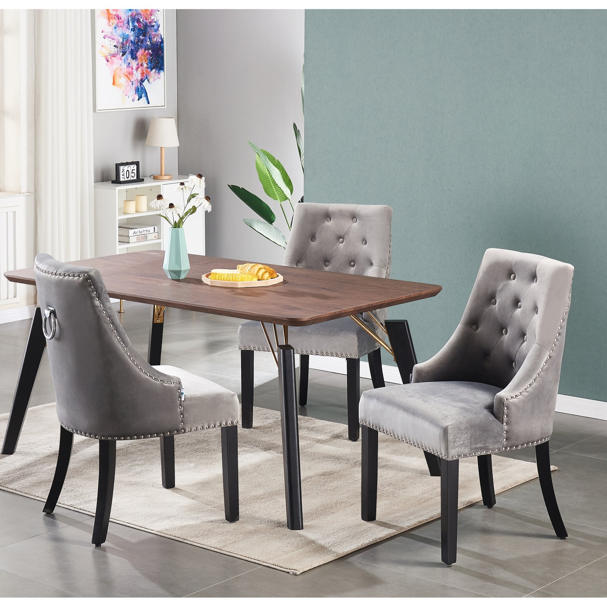 Windsor Cosmo Lux Dining Set | a Walnut Table and Set of 4 Chairs