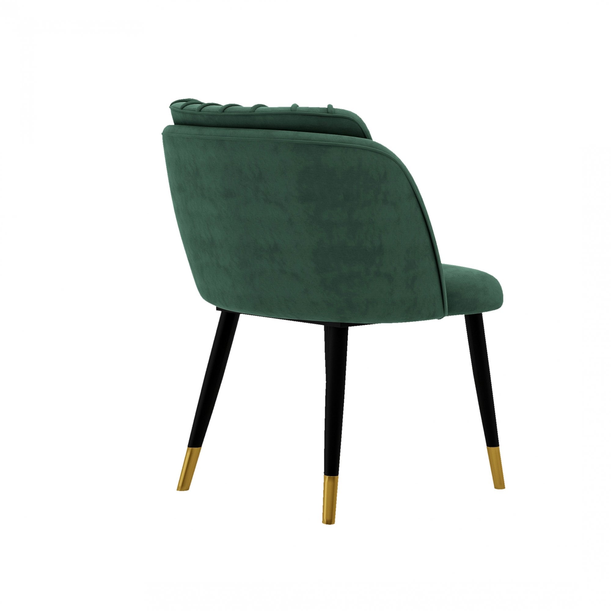 Milano Duke LUX Dining Set | a Light Walunt Dining Table & 6 Velvet Dining Chairs with Gold End Caps