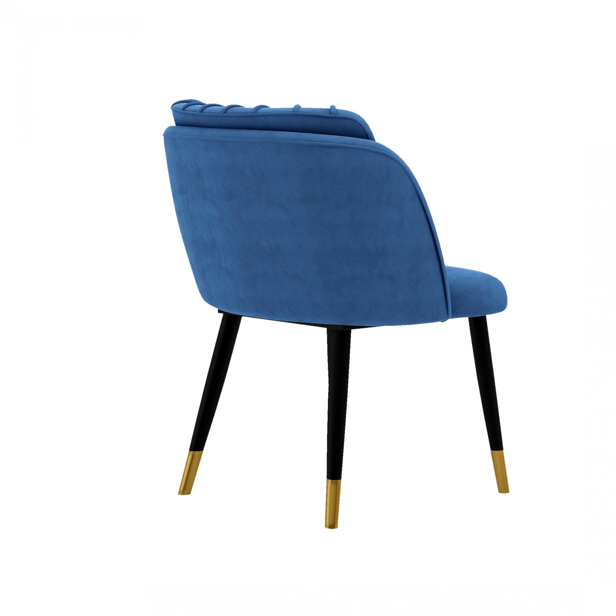 Milano Duke LUX Dining Set | a Light Walunt Dining Table & 6 Velvet Dining Chairs with Gold End Caps