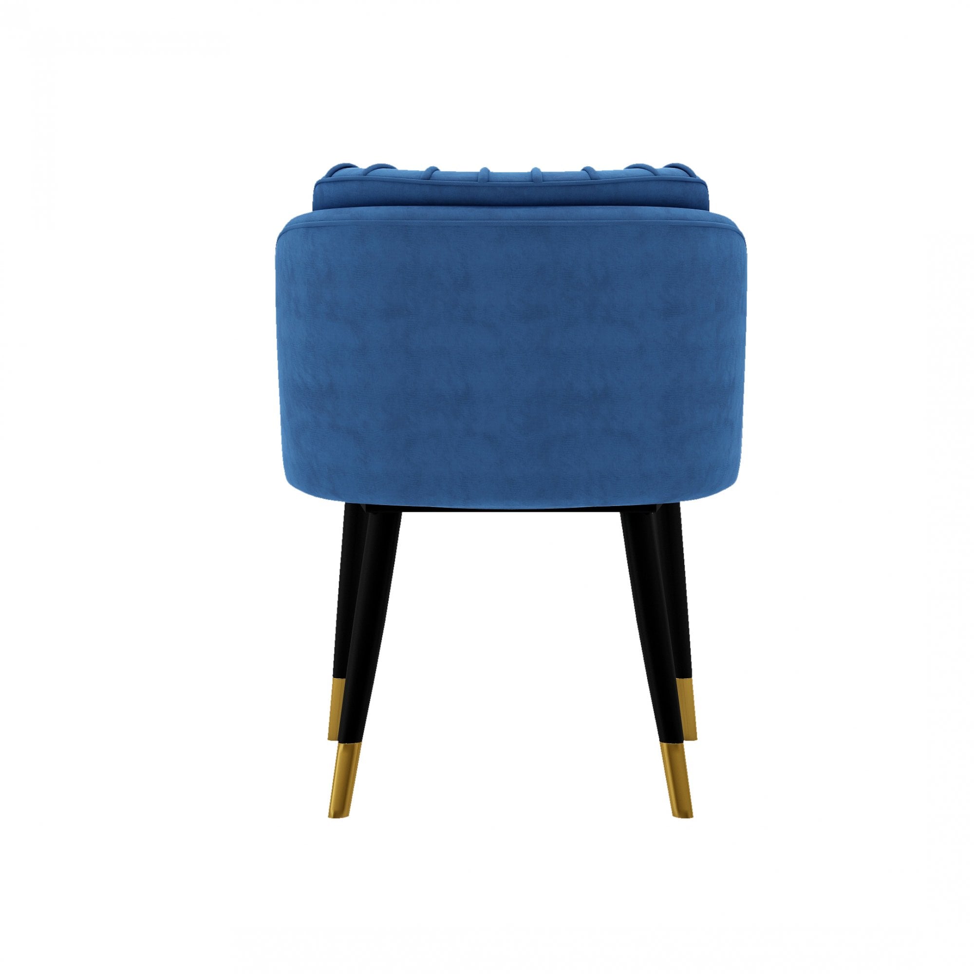 Milano Duke LUX Dining Set | a Light Walunt Dining Table & 6 Velvet Dining Chairs with Gold End Caps