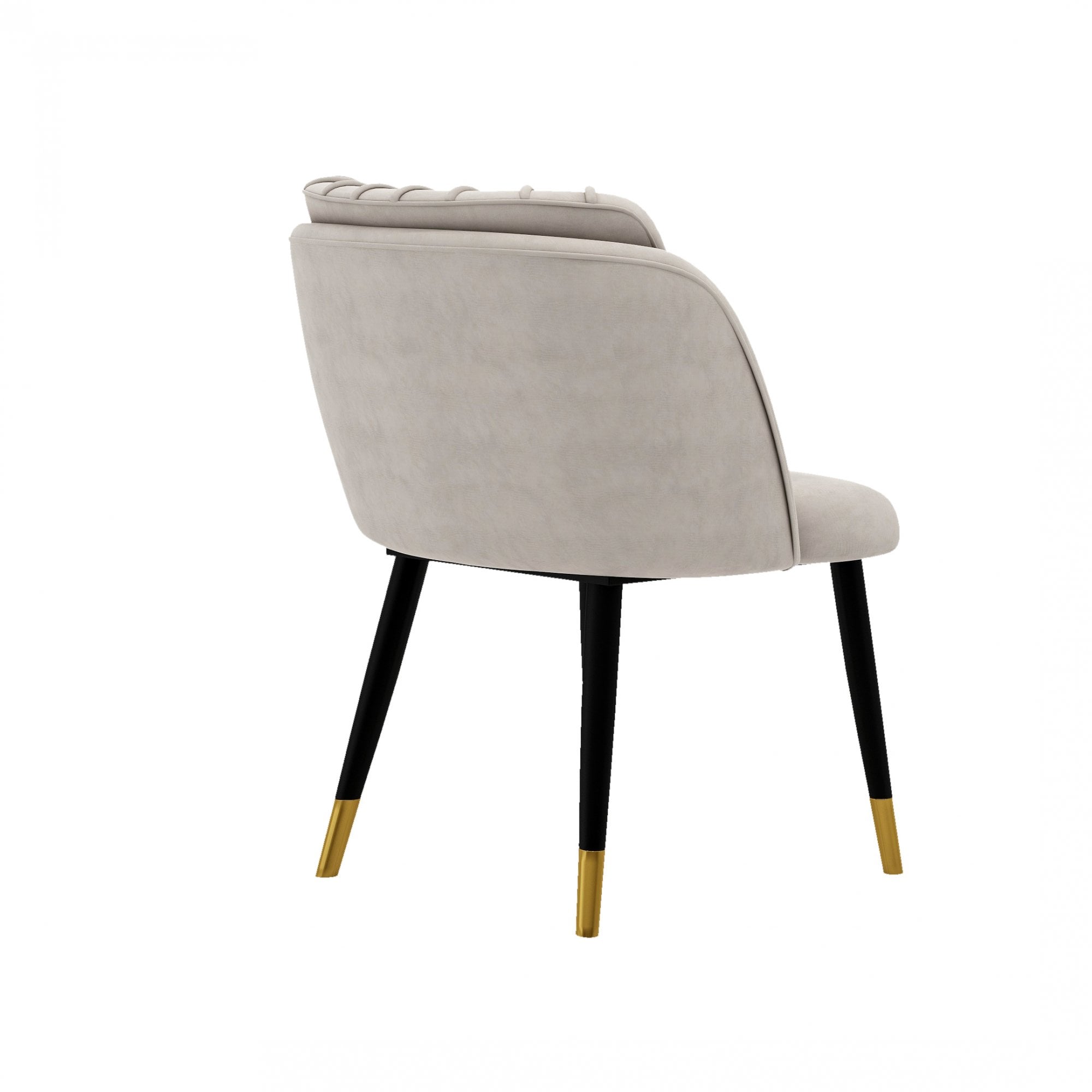 Milano Duke LUX Dining Set | a Light Walunt Dining Table & 6 Velvet Dining Chairs with Gold End Caps