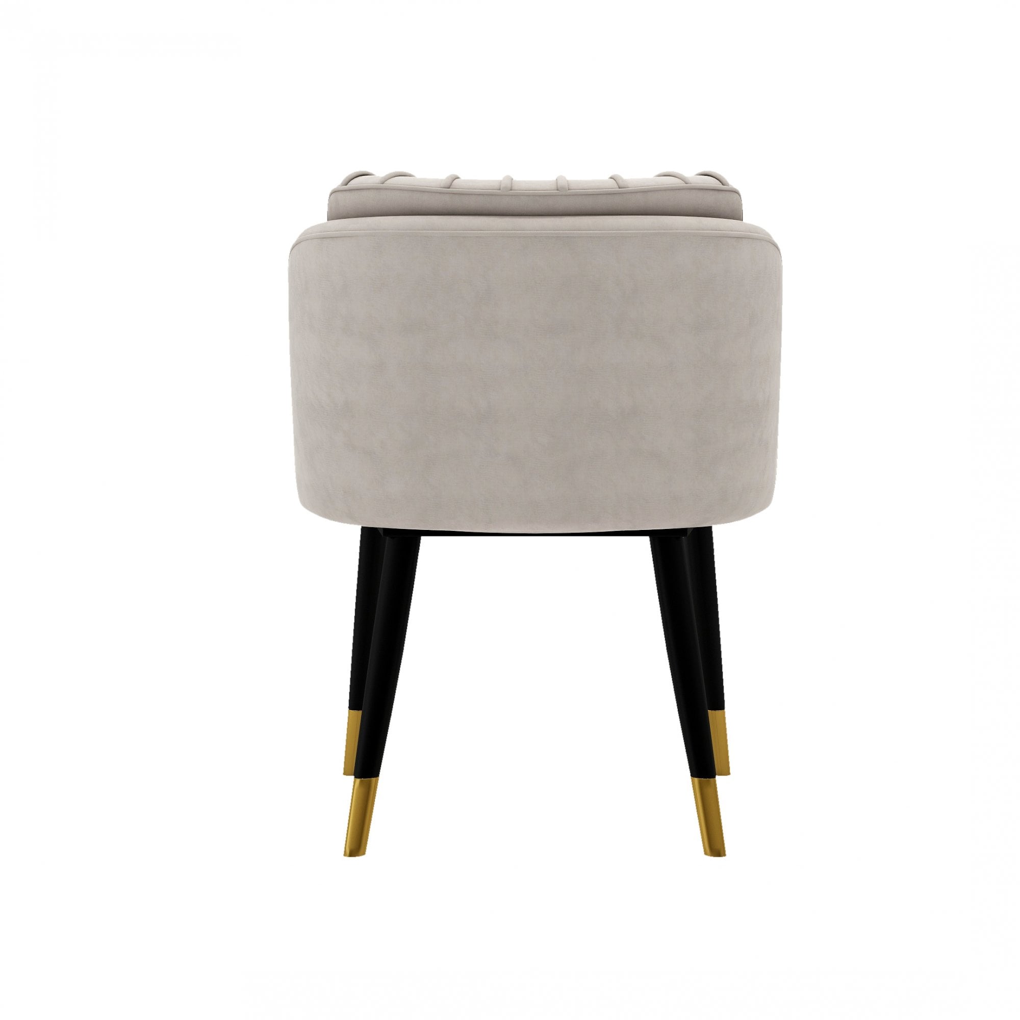 Milano Duke LUX Dining Set | a Light Walunt Dining Table & 6 Velvet Dining Chairs with Gold End Caps