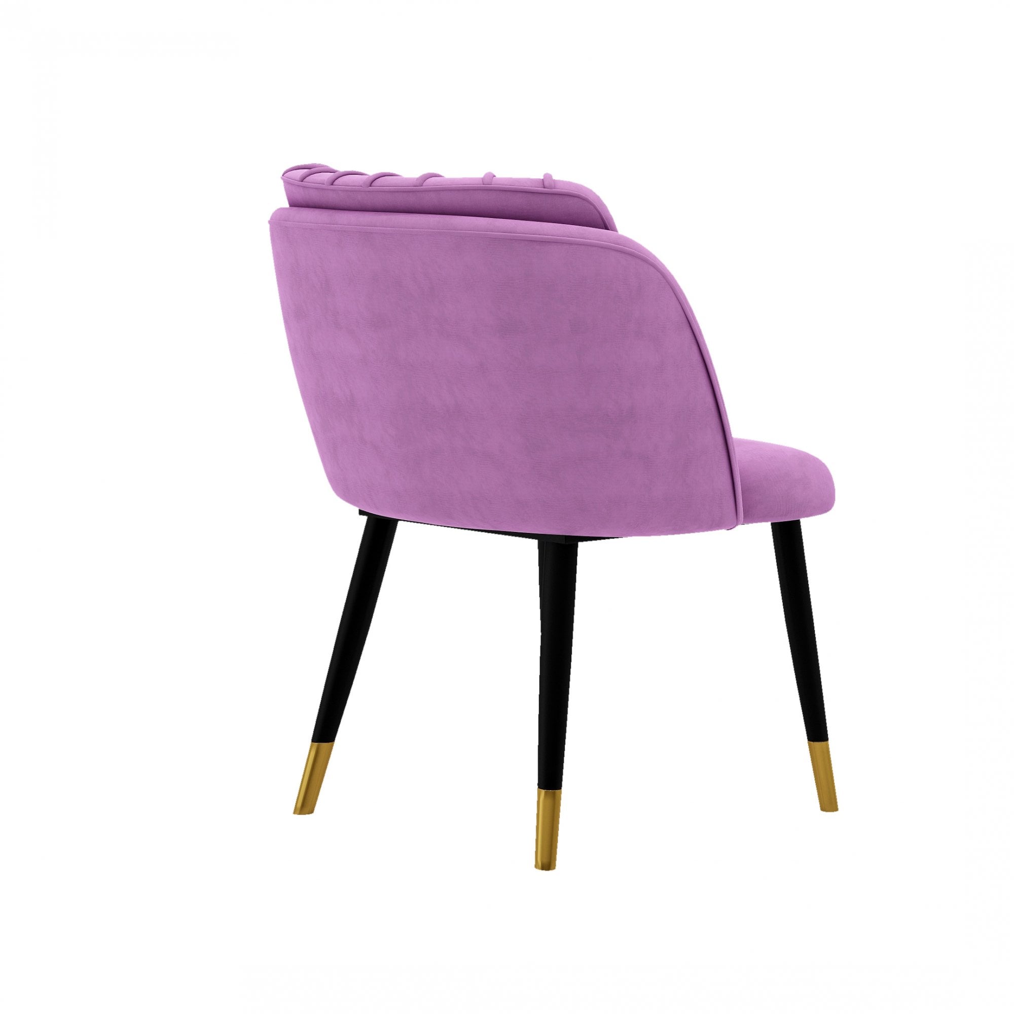 Milano Duke LUX Dining Set | a Light Walunt Dining Table & 6 Velvet Dining Chairs with Gold End Caps