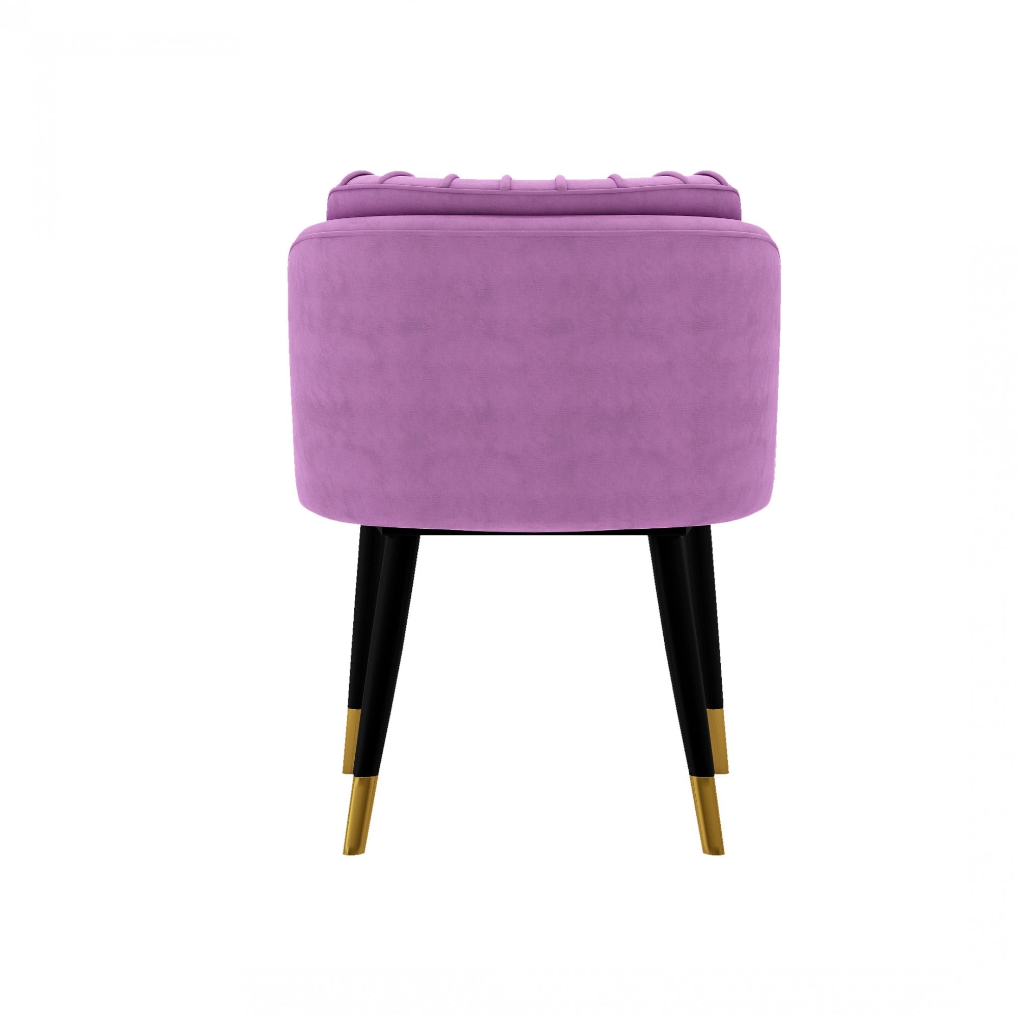 Milano Duke LUX Dining Set | a Light Walunt Dining Table & 6 Velvet Dining Chairs with Gold End Caps