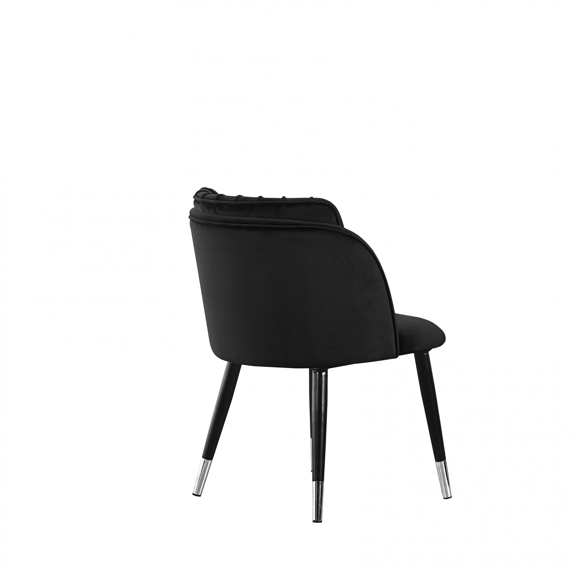 Milano Cosmo LUX Dining Set | a Walnut Dining Table & 6 Dining Chairs with Silver End Caps