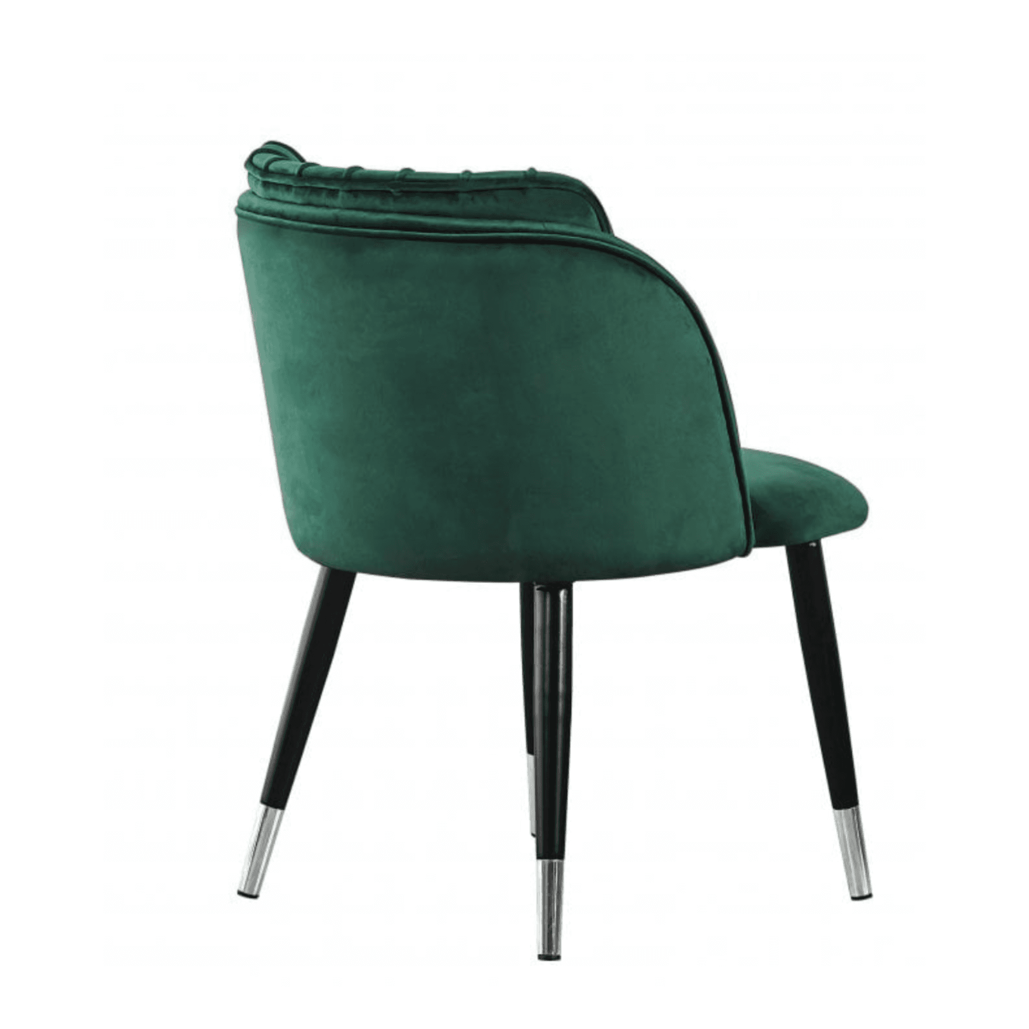Milano Cosmo LUX Dining Set | a Walnut Dining Table & 6 Dining Chairs with Silver End Caps