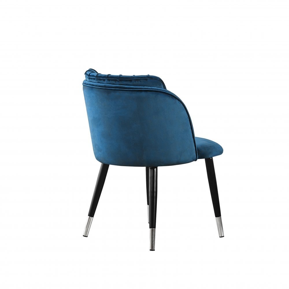 Milano Cosmo LUX Dining Set | a Walnut Dining Table & 6 Dining Chairs with Silver End Caps
