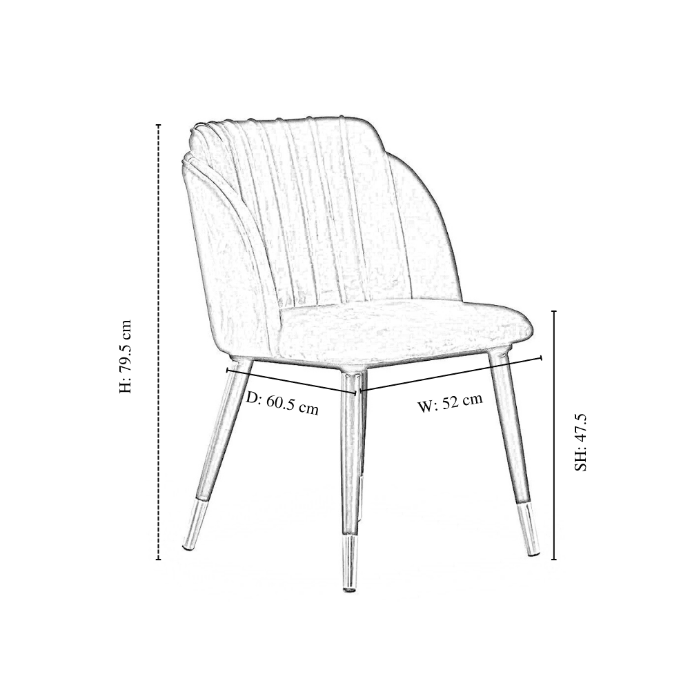 Milano Cosmo LUX Dining Set | a Walnut Dining Table & 6 Dining Chairs with Silver End Caps