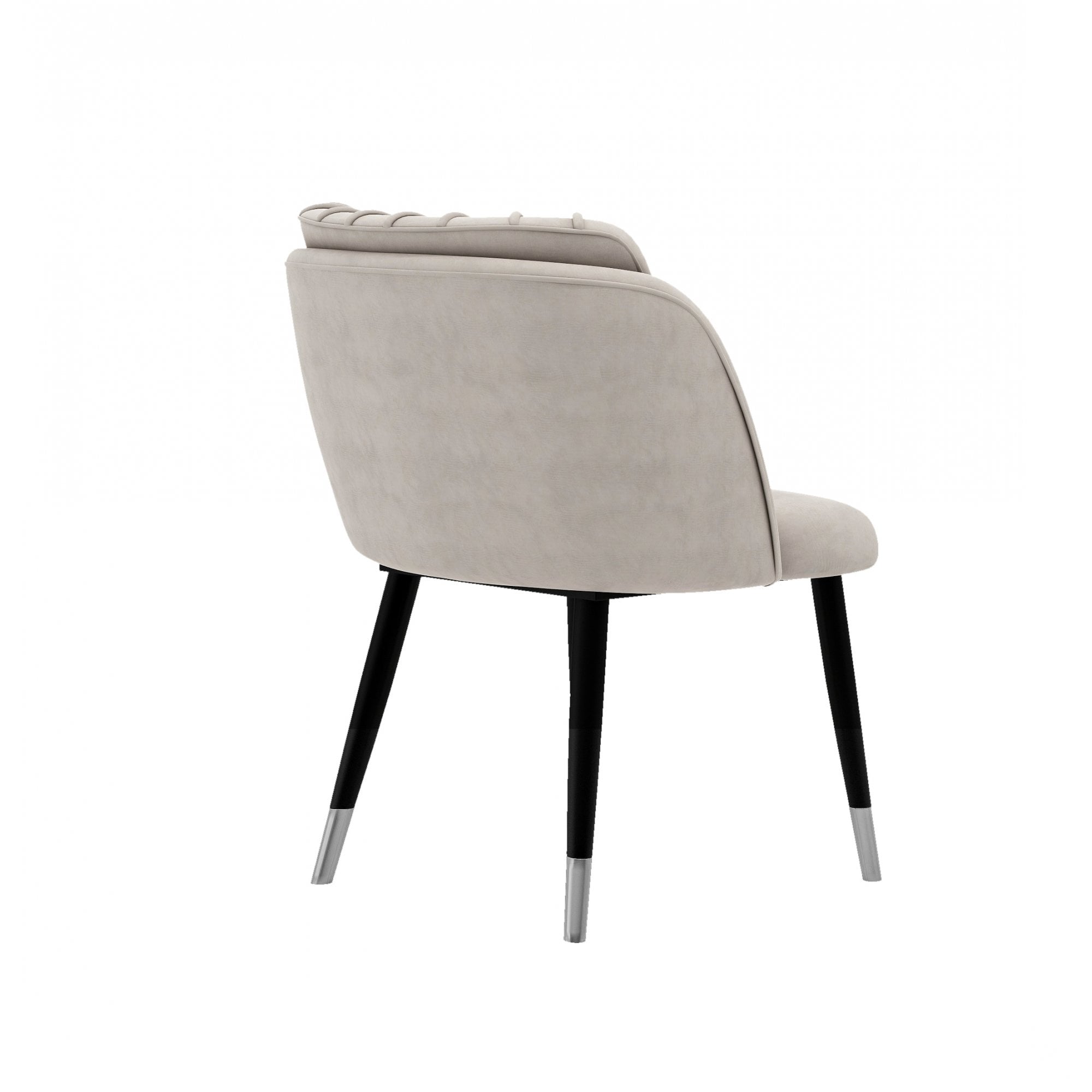 Milano Cosmo LUX Dining Set | a Walnut Dining Table & 6 Dining Chairs with Silver End Caps