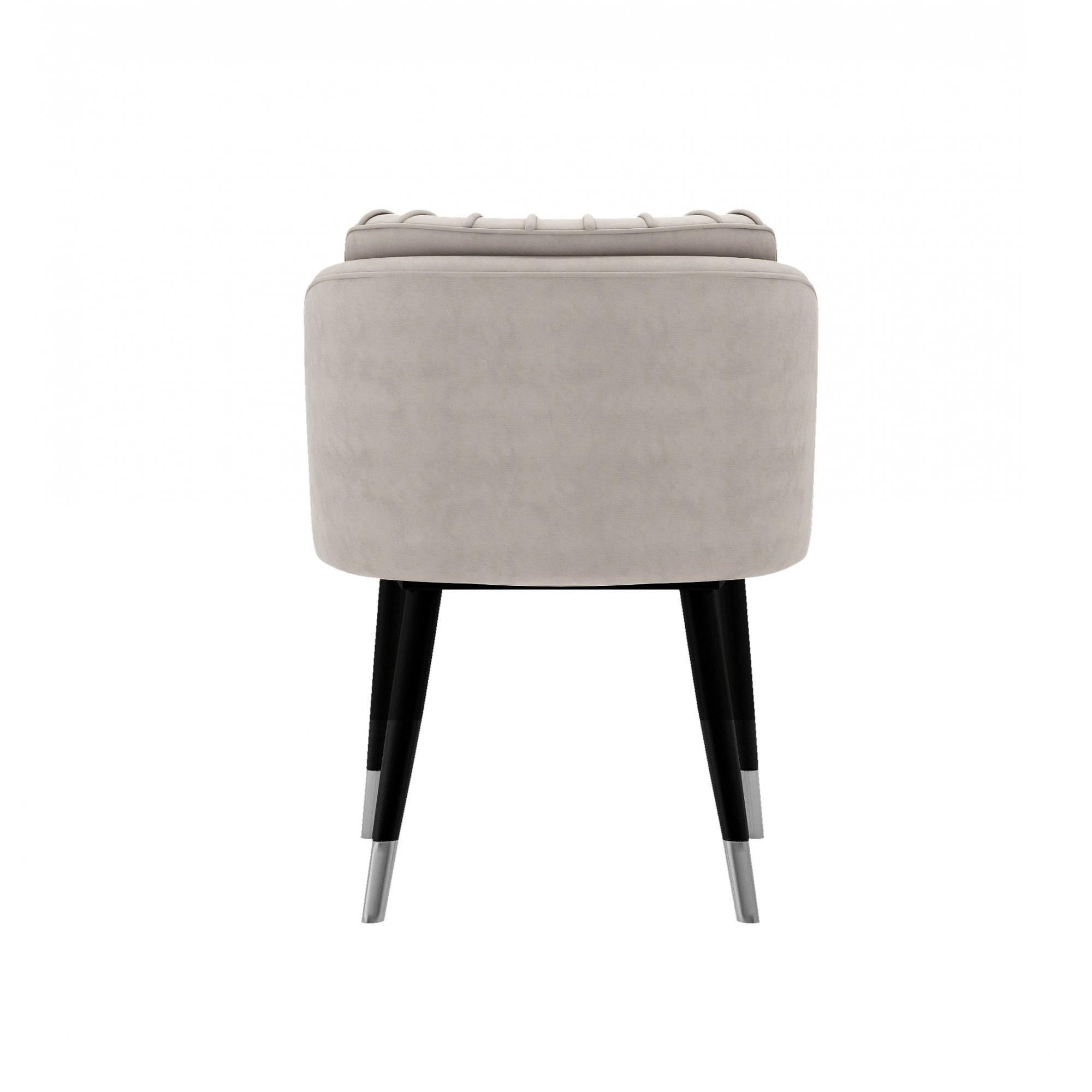 Milano Cosmo LUX Dining Set | a Walnut Dining Table & 6 Dining Chairs with Silver End Caps