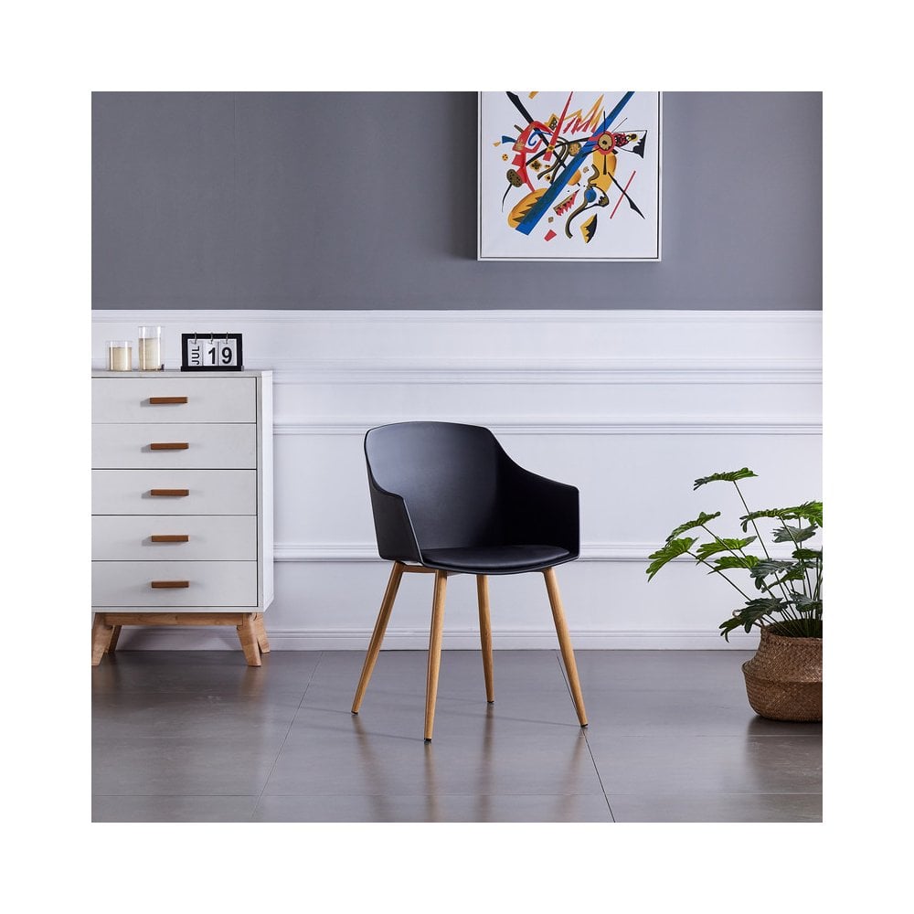 Eden Halo Dining Set - a White Dining Table and Set of 4 Dining Chairs