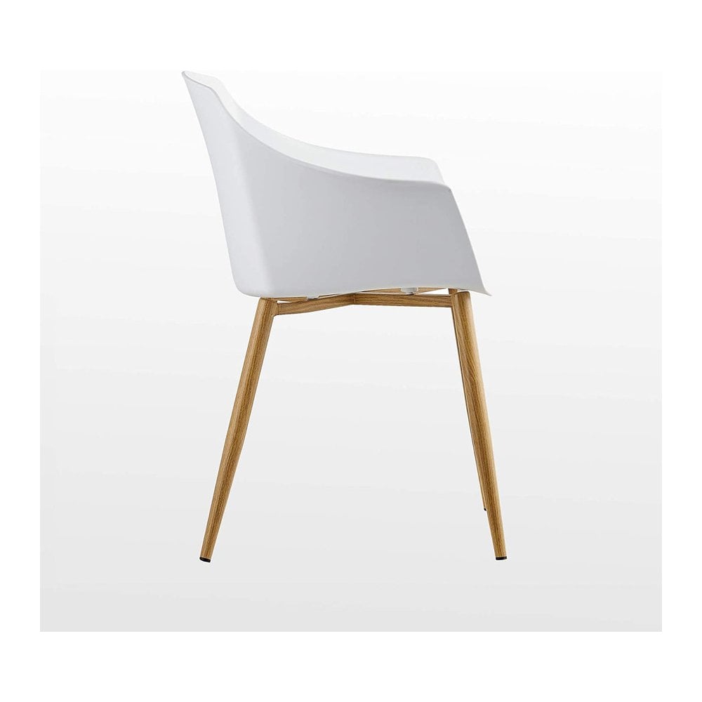 Eden Halo Dining Set - a White Dining Table and Set of 4 Dining Chairs