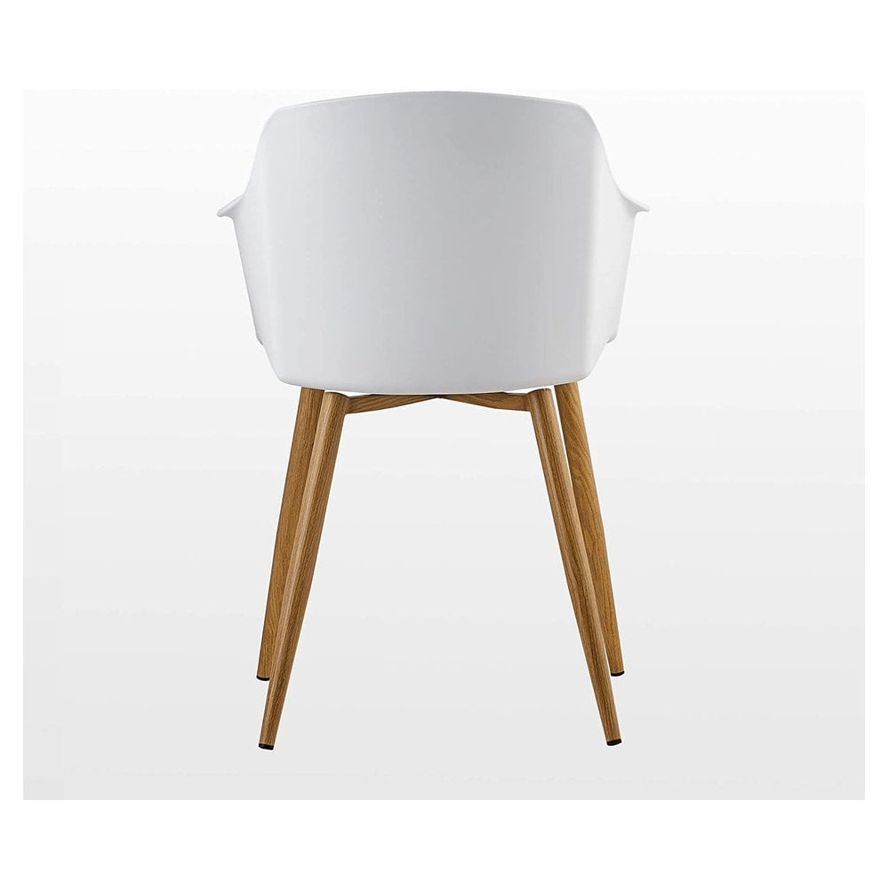 Eden Halo Dining Set - a White Dining Table and Set of 4 Dining Chairs