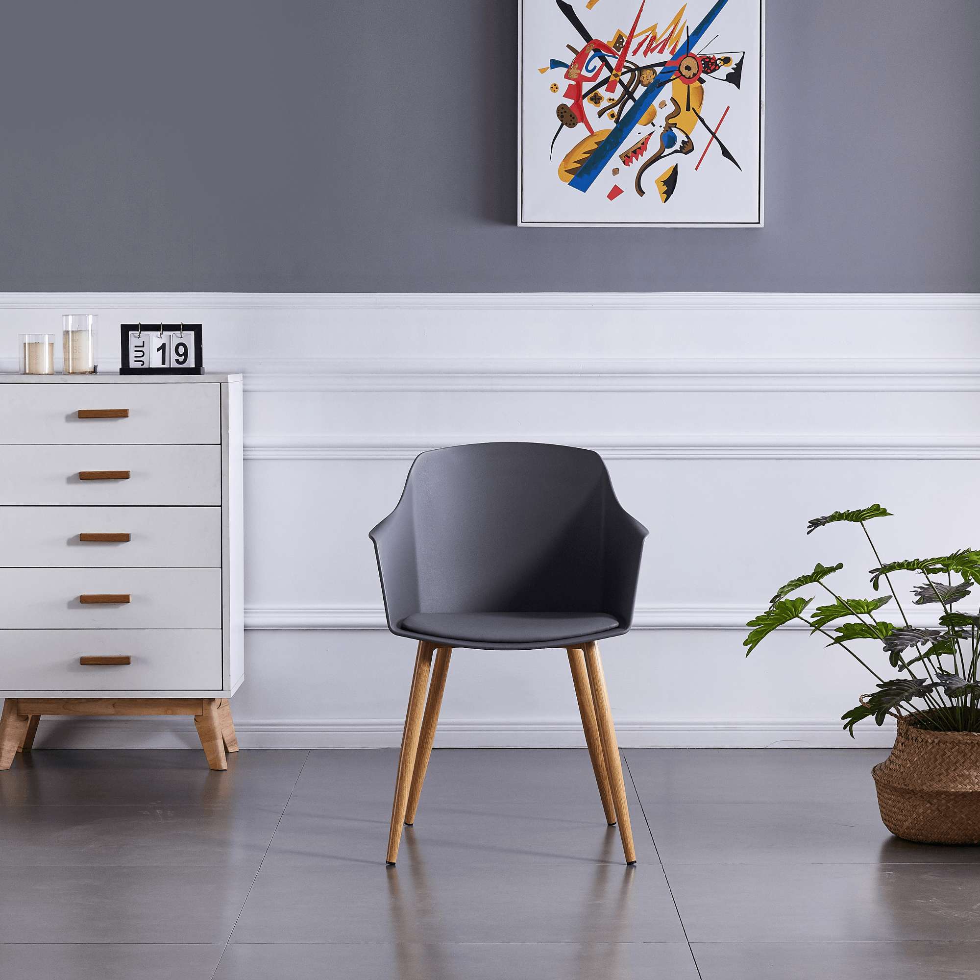 Eden Halo Dining Set - a White Dining Table and Set of 4 Dining Chairs
