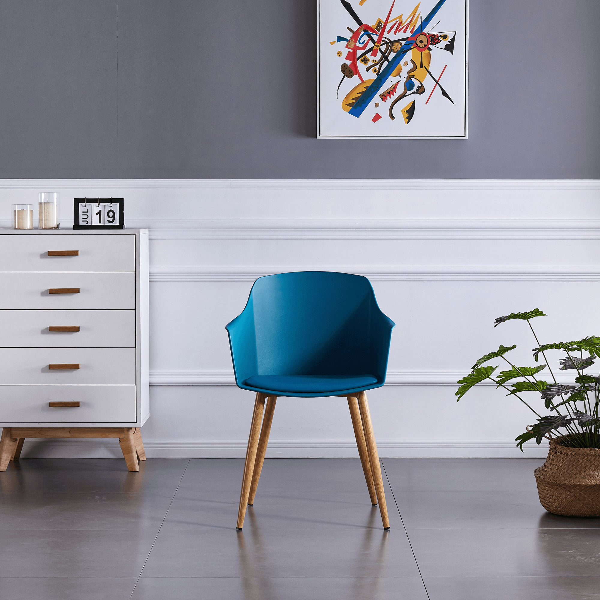 Eden Halo Dining Set - a White Dining Table and Set of 4 Dining Chairs