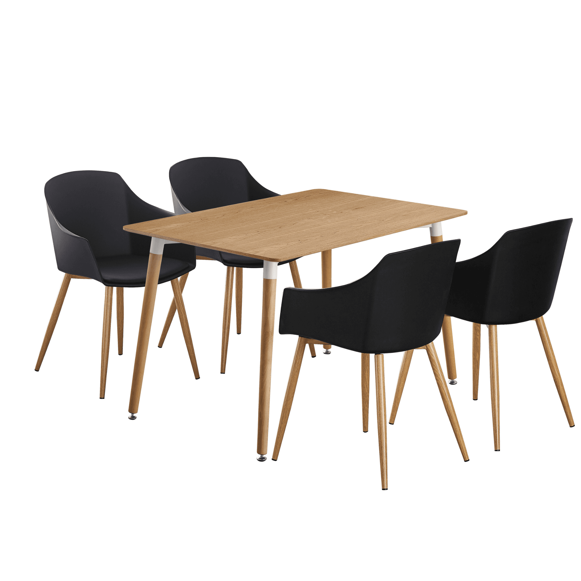 Eden Halo Dining Set - an Oak Dining Table and Set of 4 Dining Chairs