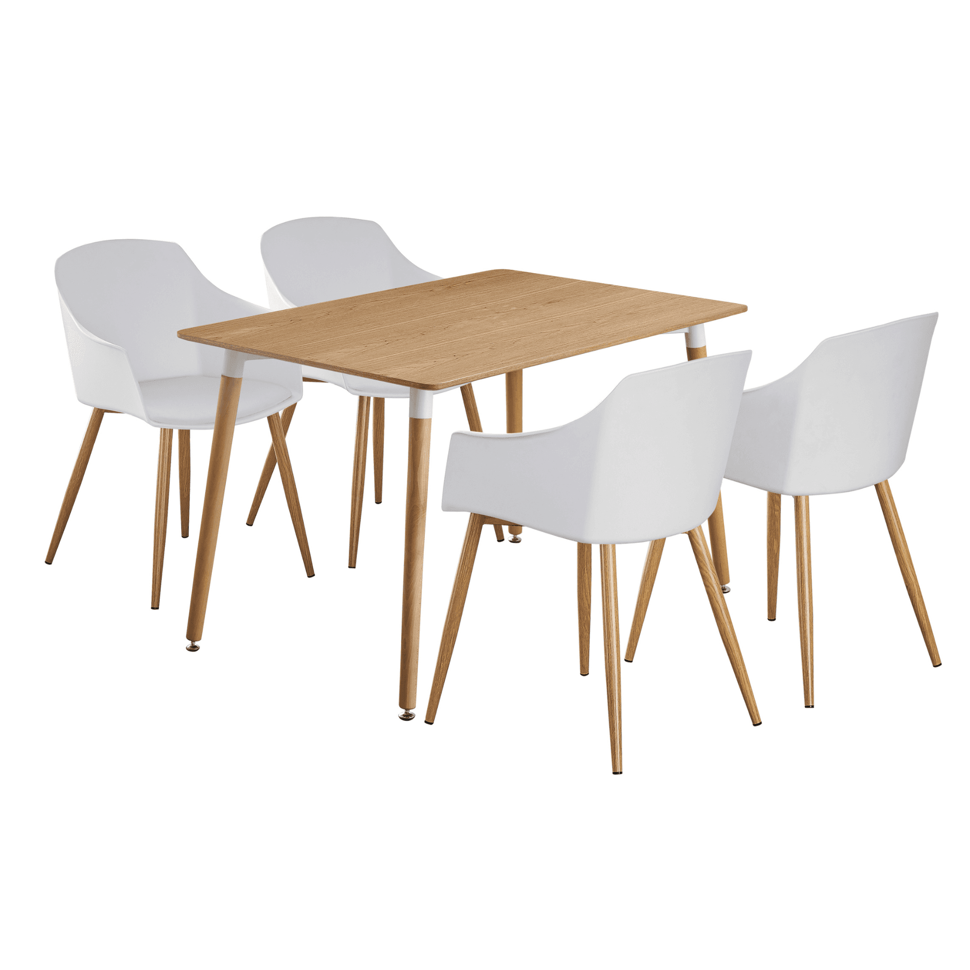 Eden Halo Dining Set - an Oak Dining Table and Set of 4 Dining Chairs