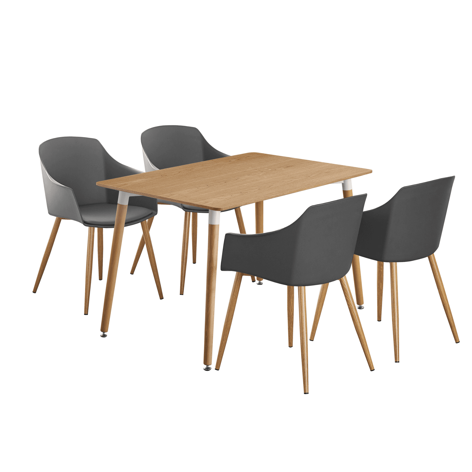 Eden Halo Dining Set - an Oak Dining Table and Set of 4 Dining Chairs