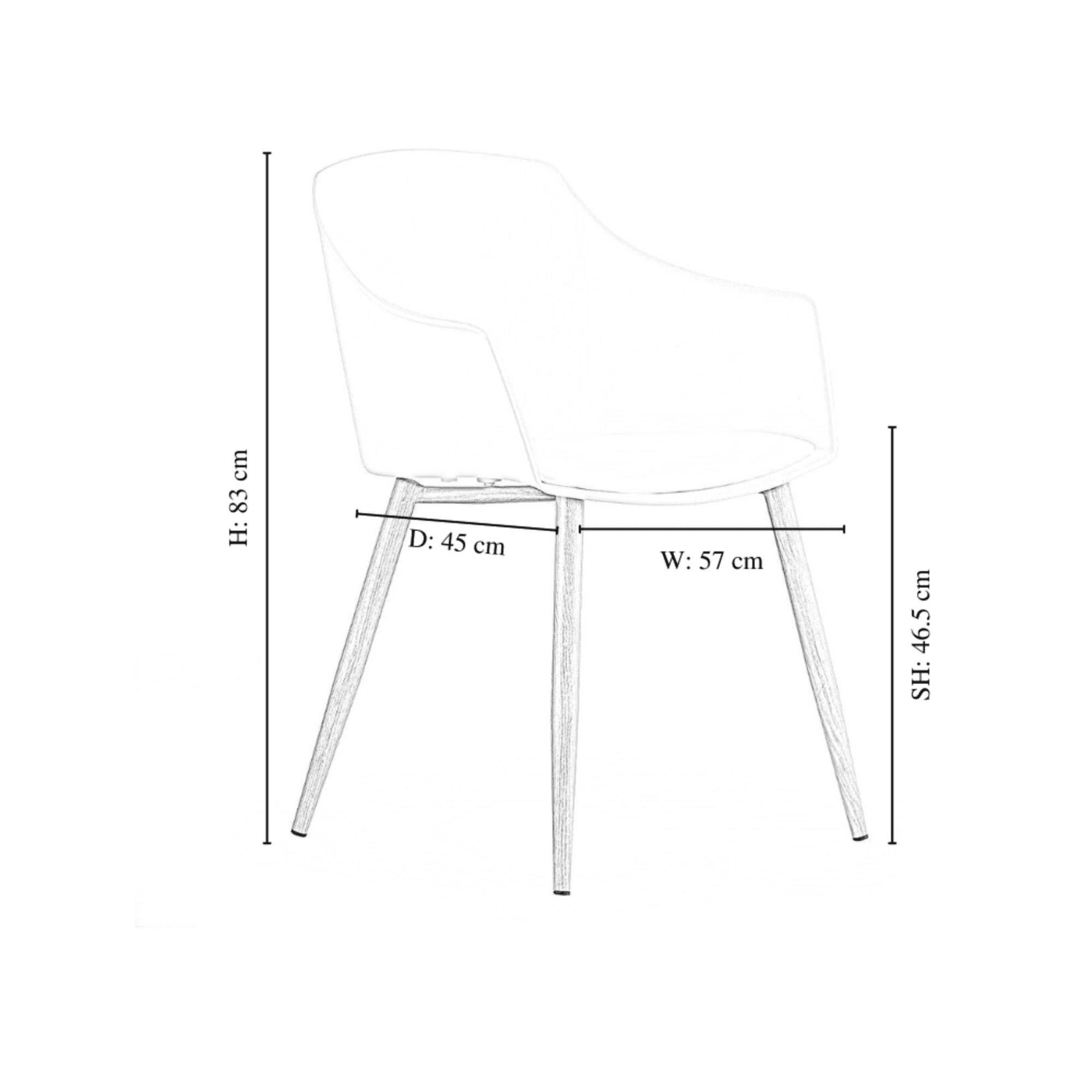 Eden Halo Dining Set - an Oak Dining Table and Set of 4 Dining Chairs