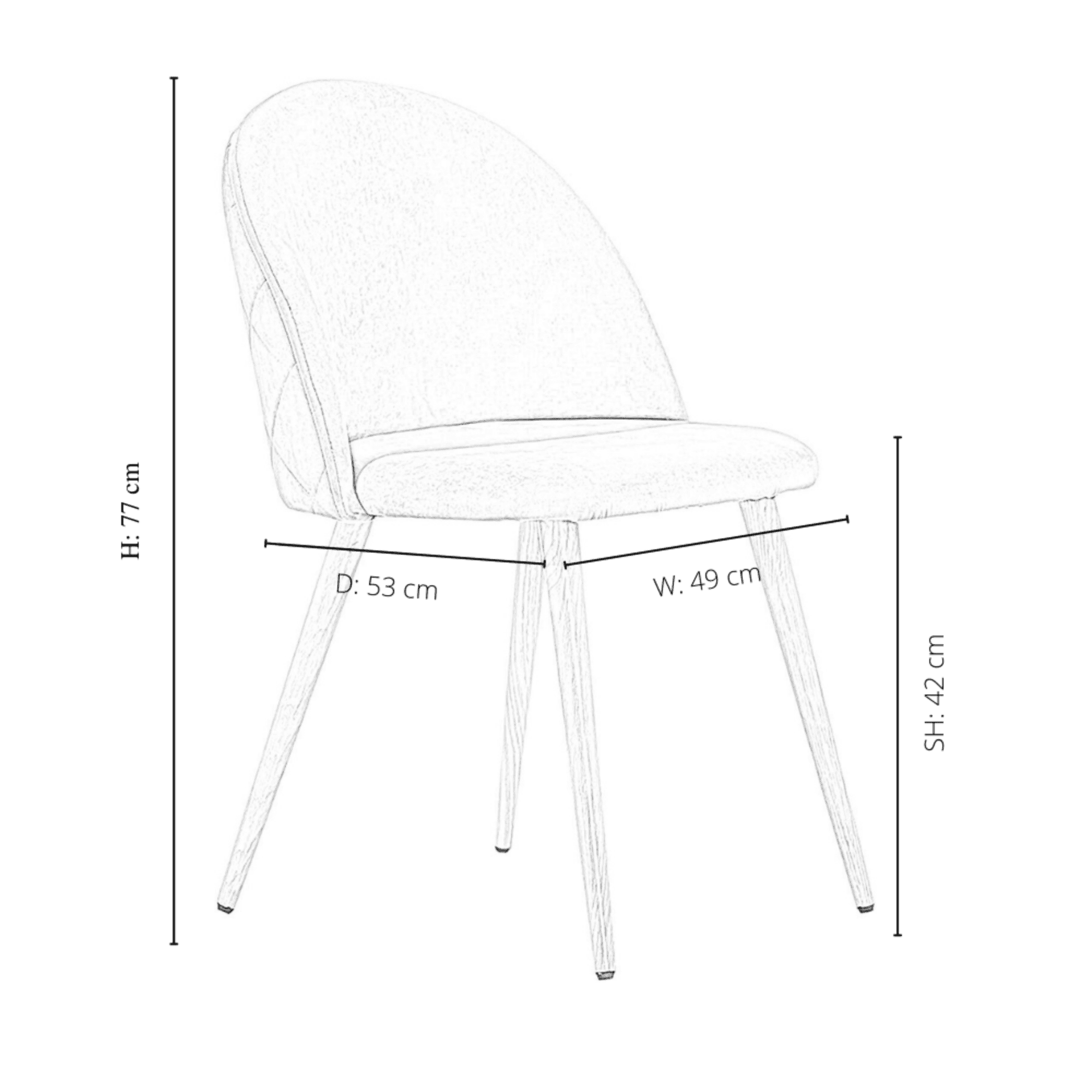 Lucia Velvet Dining Chair Or Dressing Table Chair